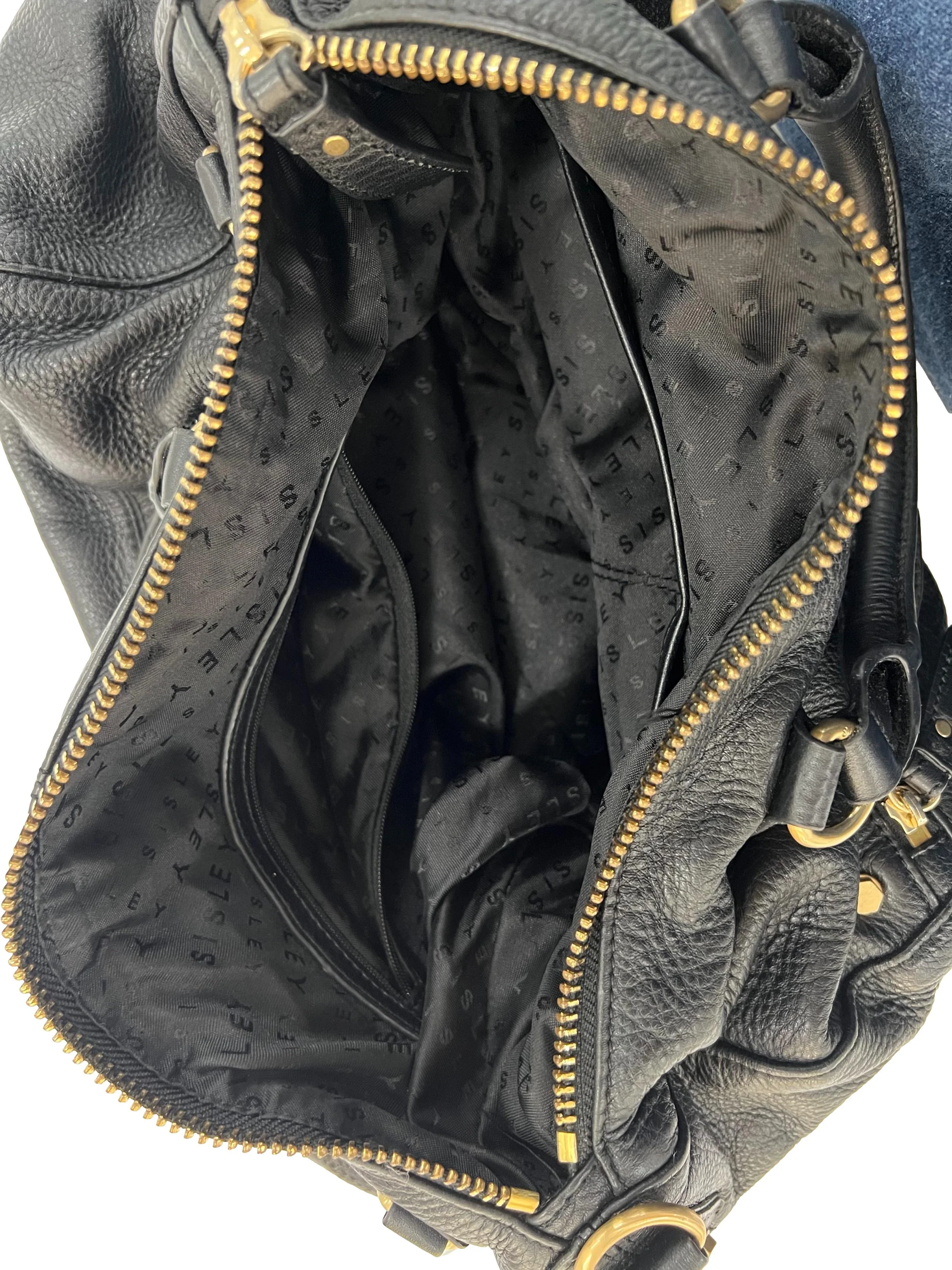 Two Way Black Leather Bag - Image 5