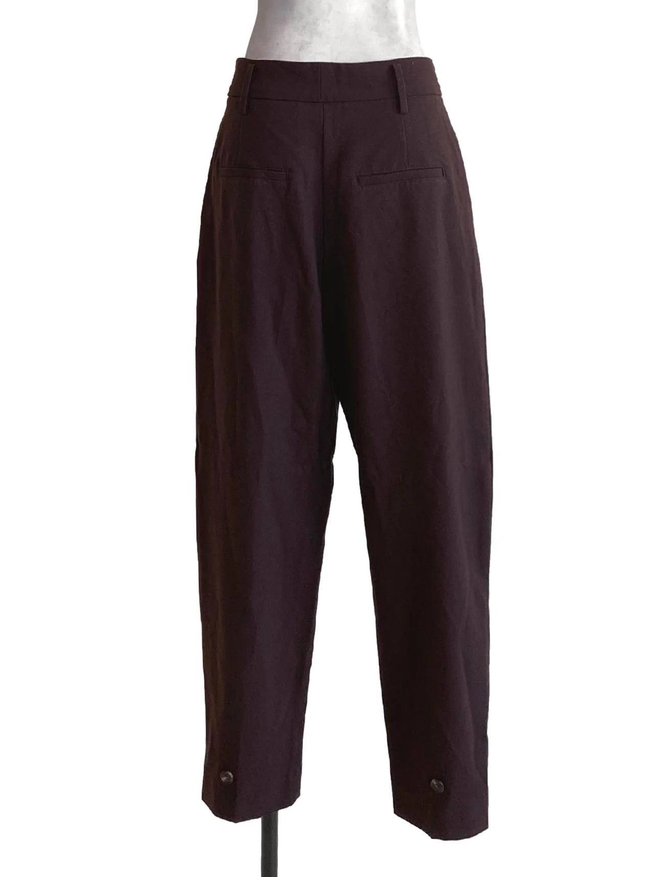 Umber Brown Plain Formal Pants - Image 2