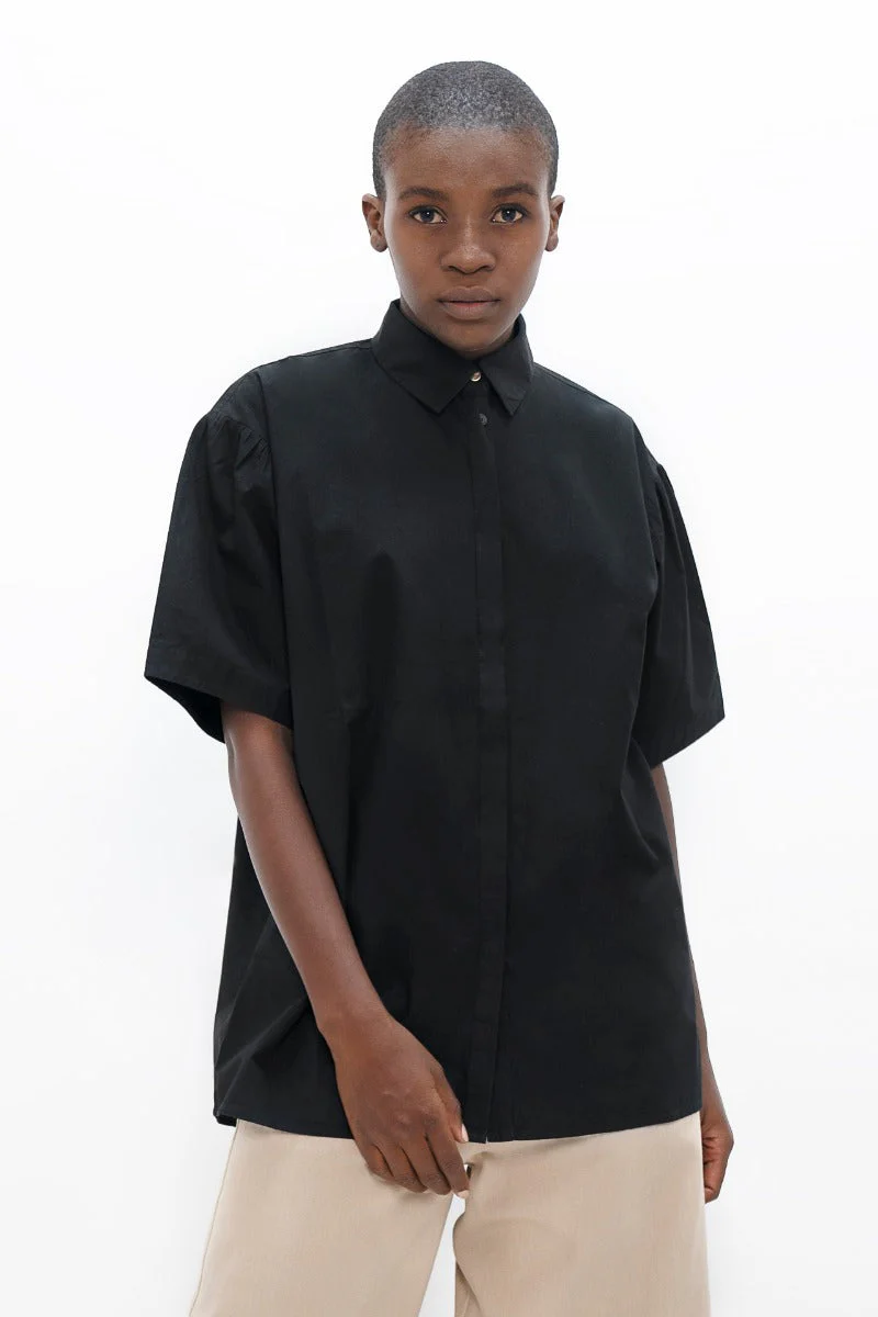 Vienna Organic Cotton Short Sleeves Shirt In Eclipse CSN