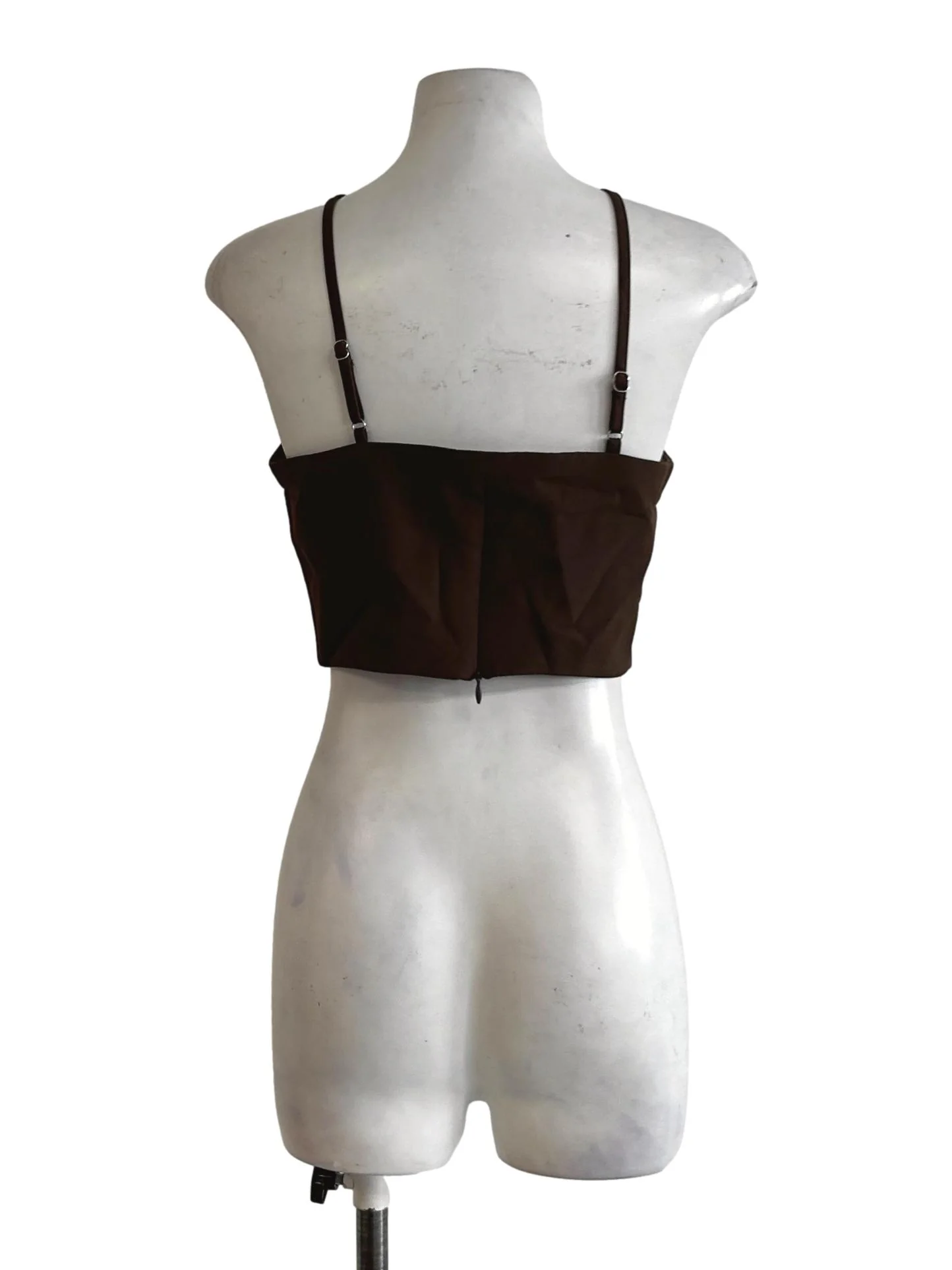 Walnut Brown Spaghetti Strap Top - Image 2