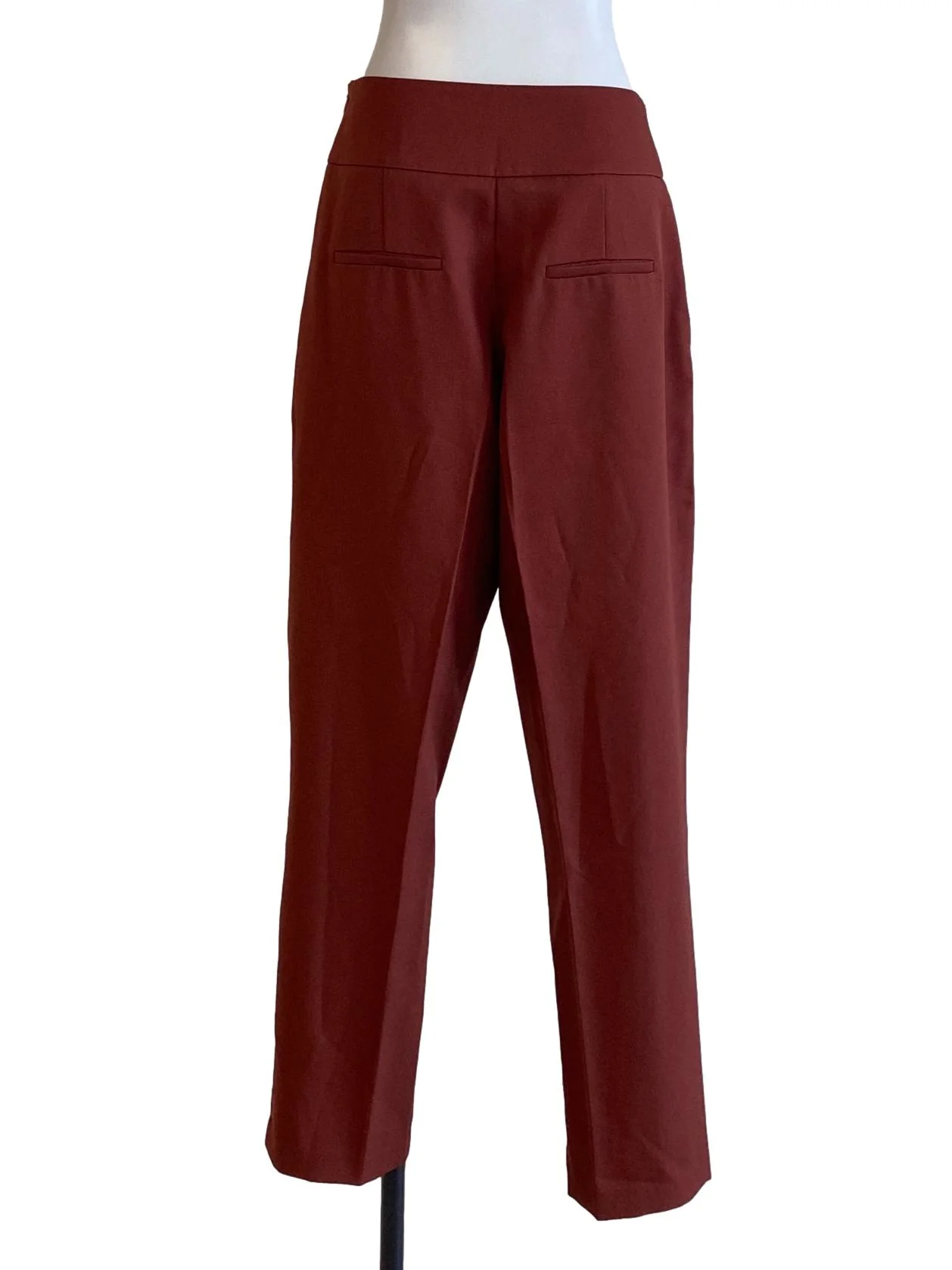 Walnut Brown Tie Front Tailored Pegged Pants - Image 2