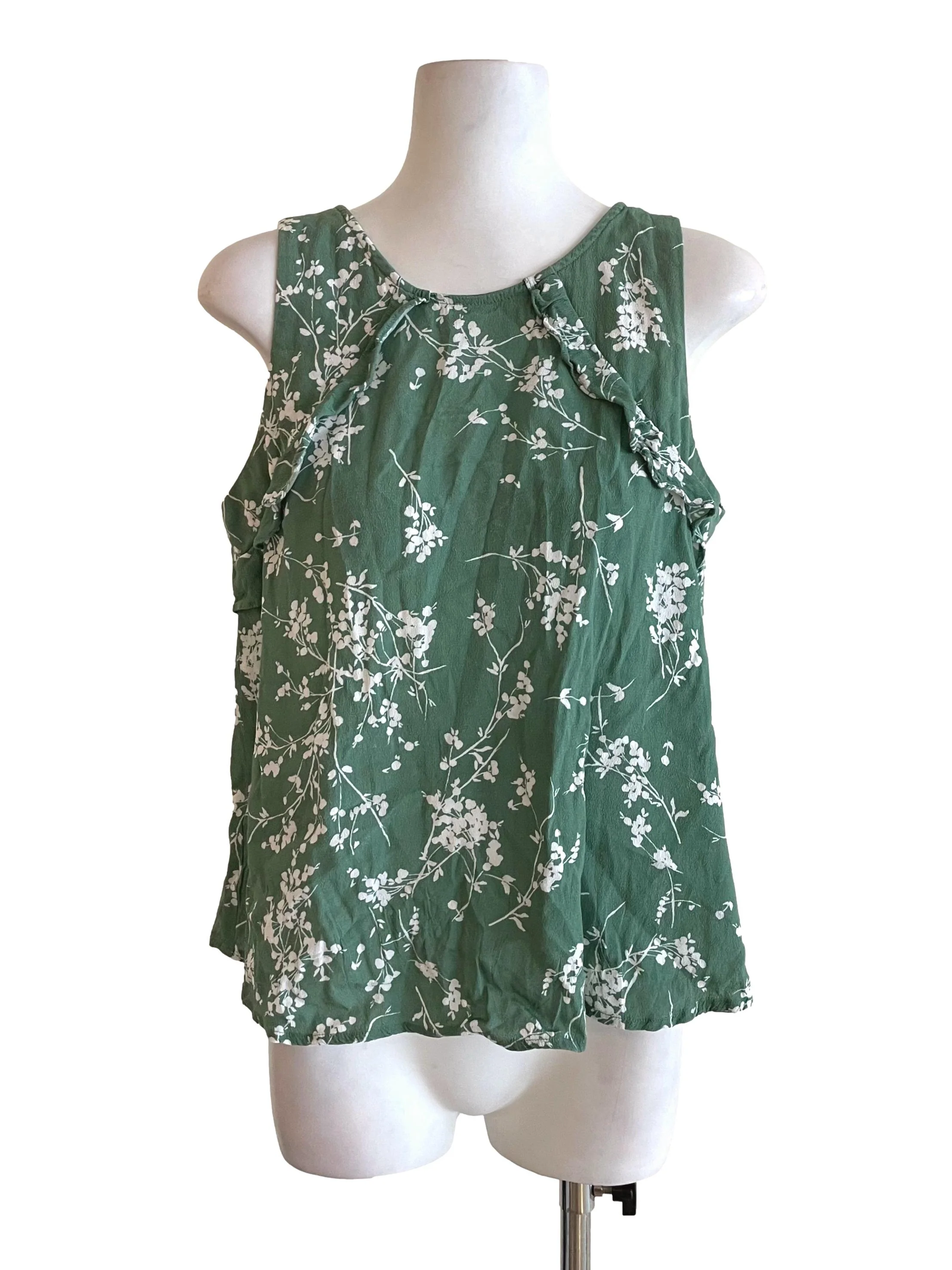 Warm Fern Floral A-Line Top