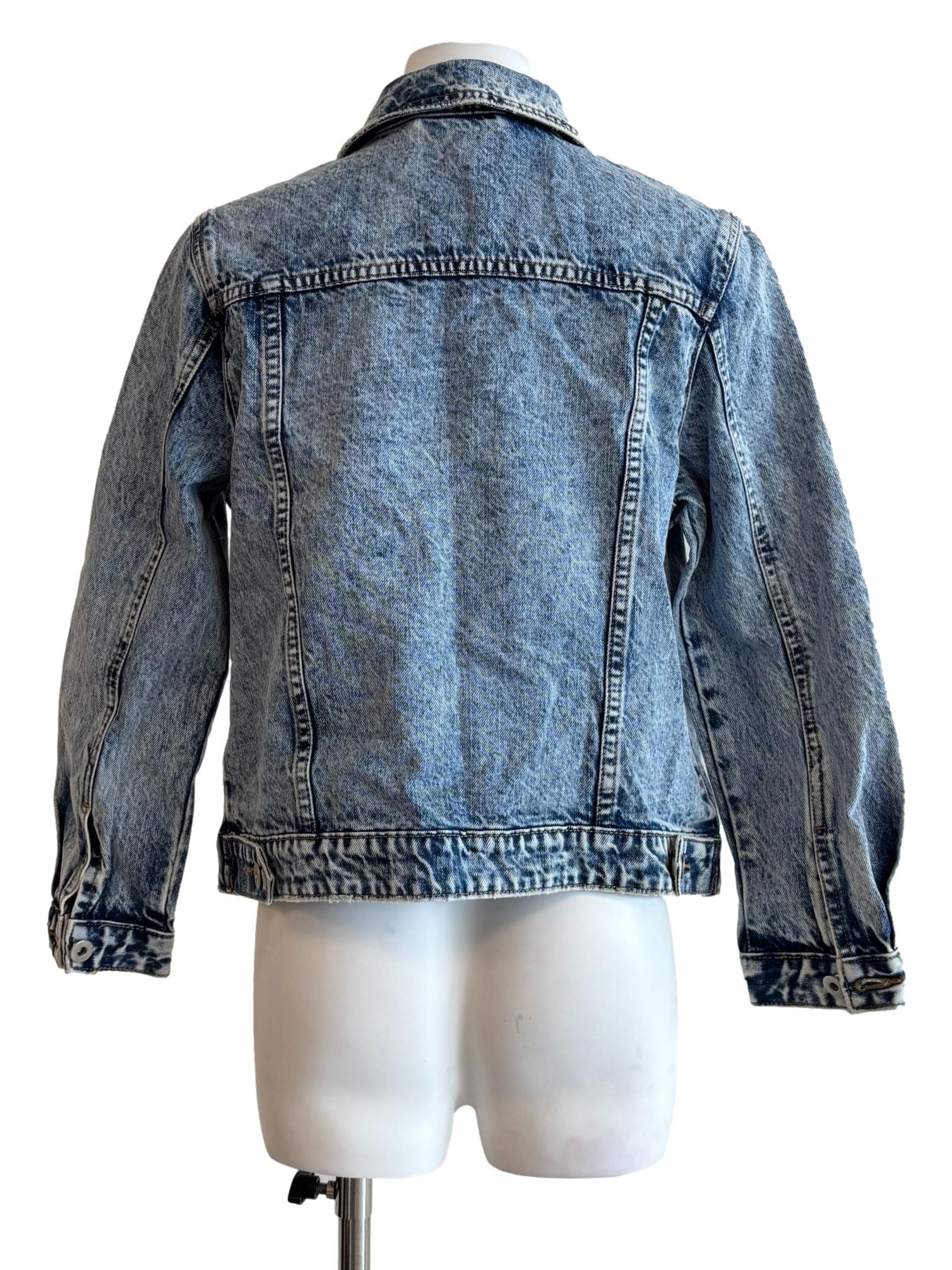 Washed Blue Denim Jacket - Image 2