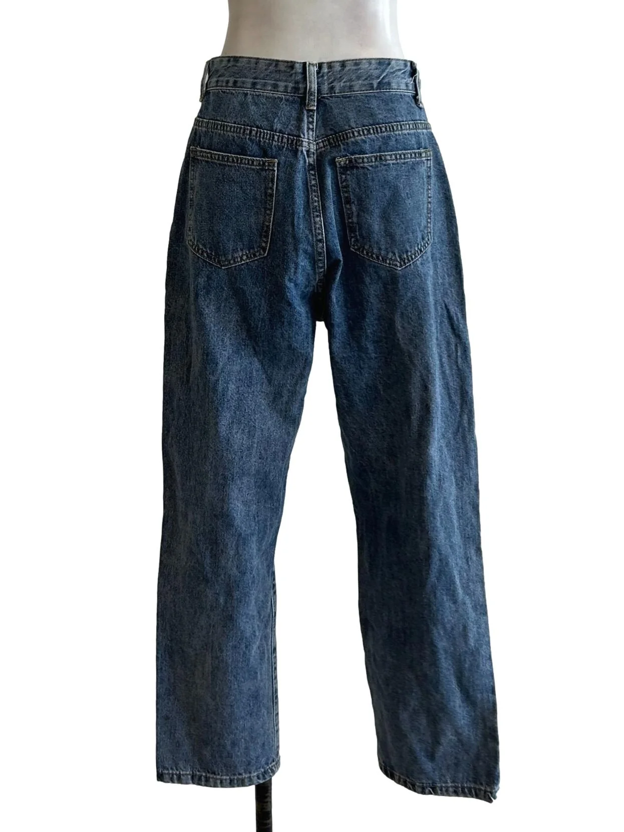 Washed Blue High Waist Jeans - Image 2