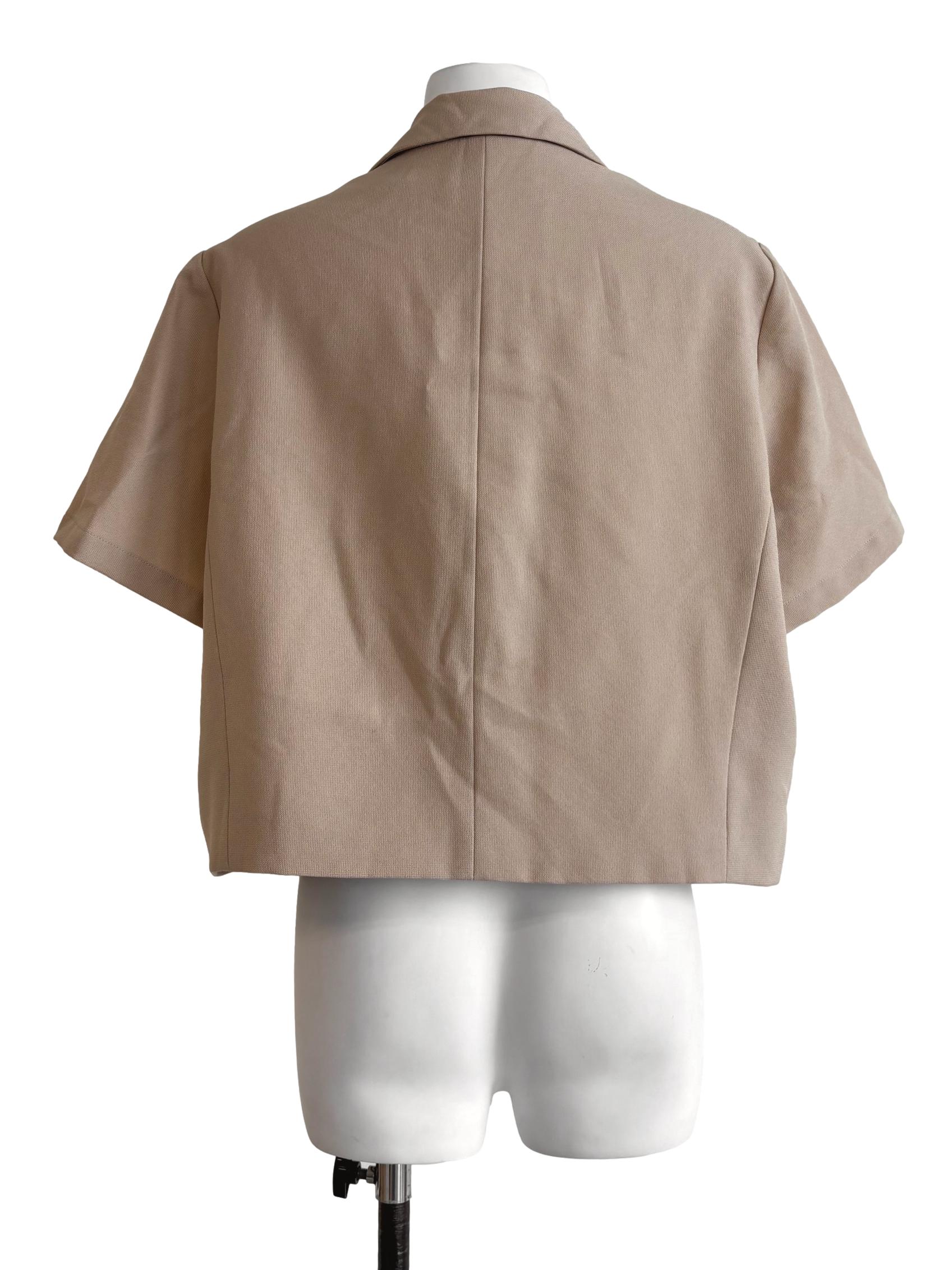 Wheat Beige Short Sleeve Outerwear - Image 2