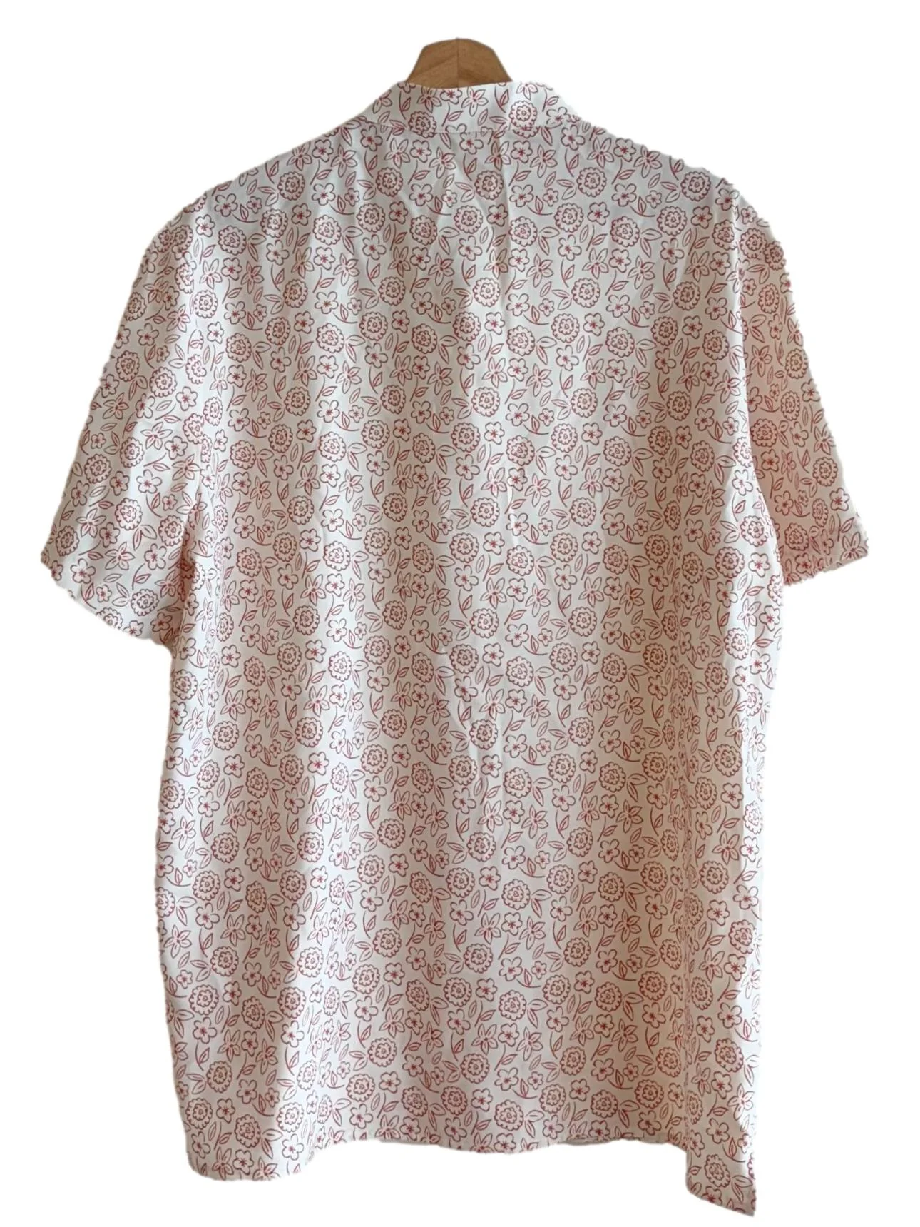 White Apricot Patterned Button Shirt - Image 2