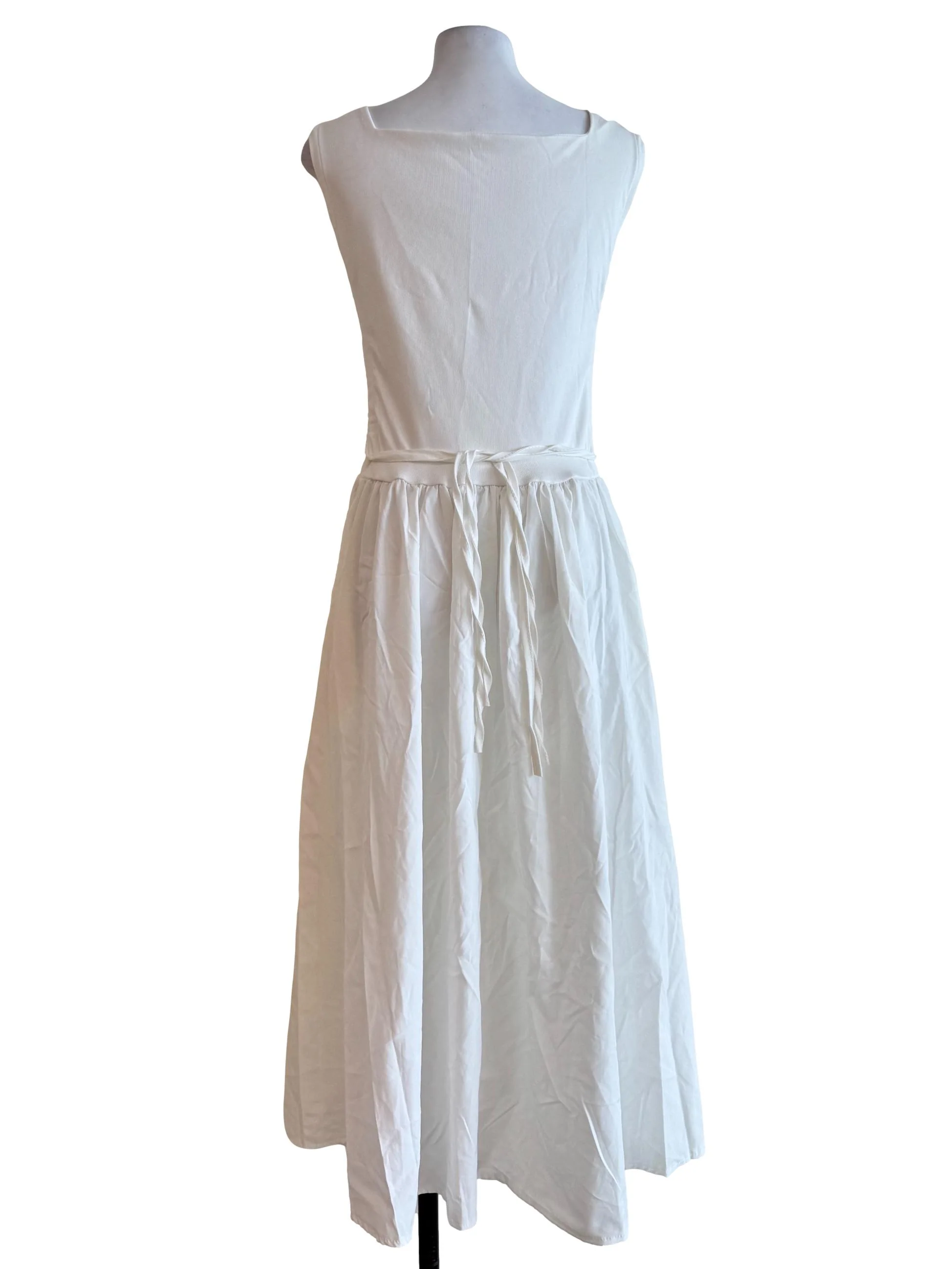 White Apron Long Dress - Image 2