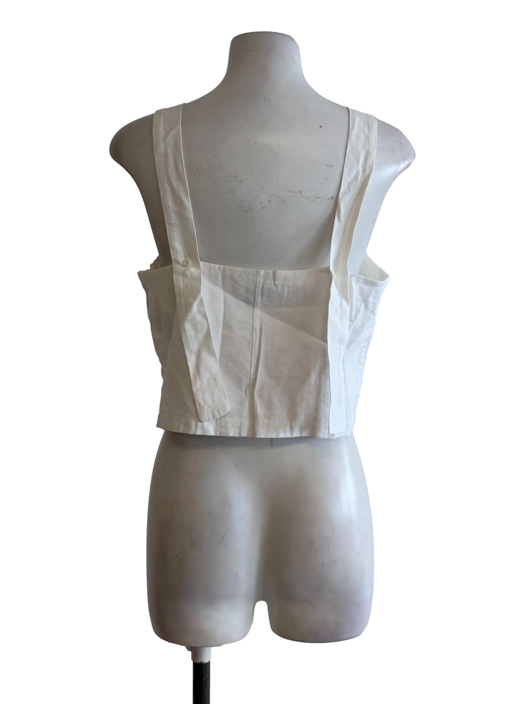 White Boxy Crop Top - Image 2