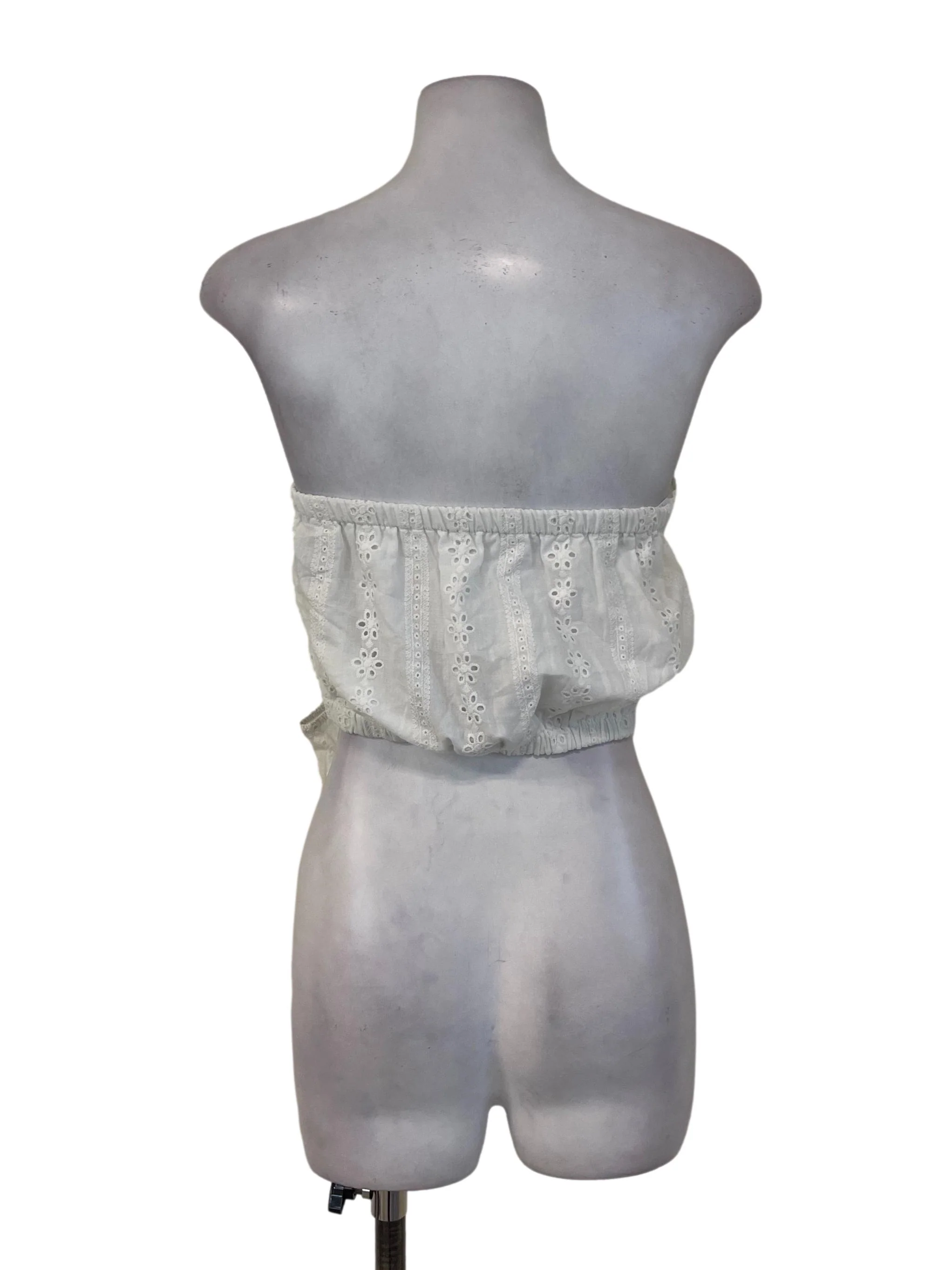 White Cotton Eyelet Tube - Image 2