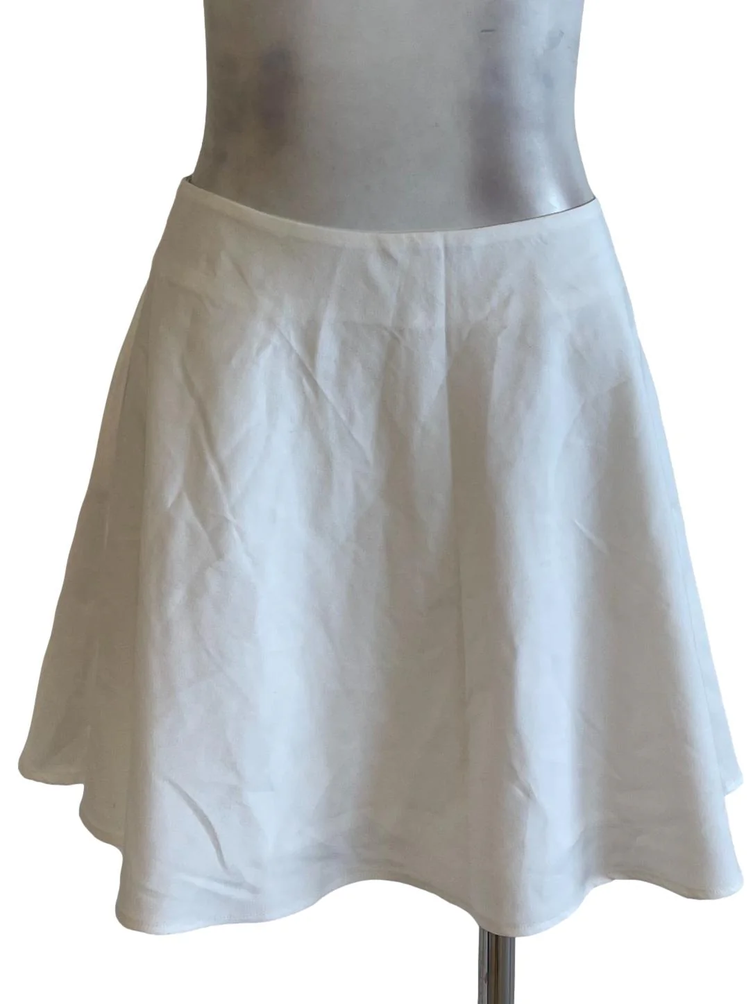 White Flip Mini Skirt