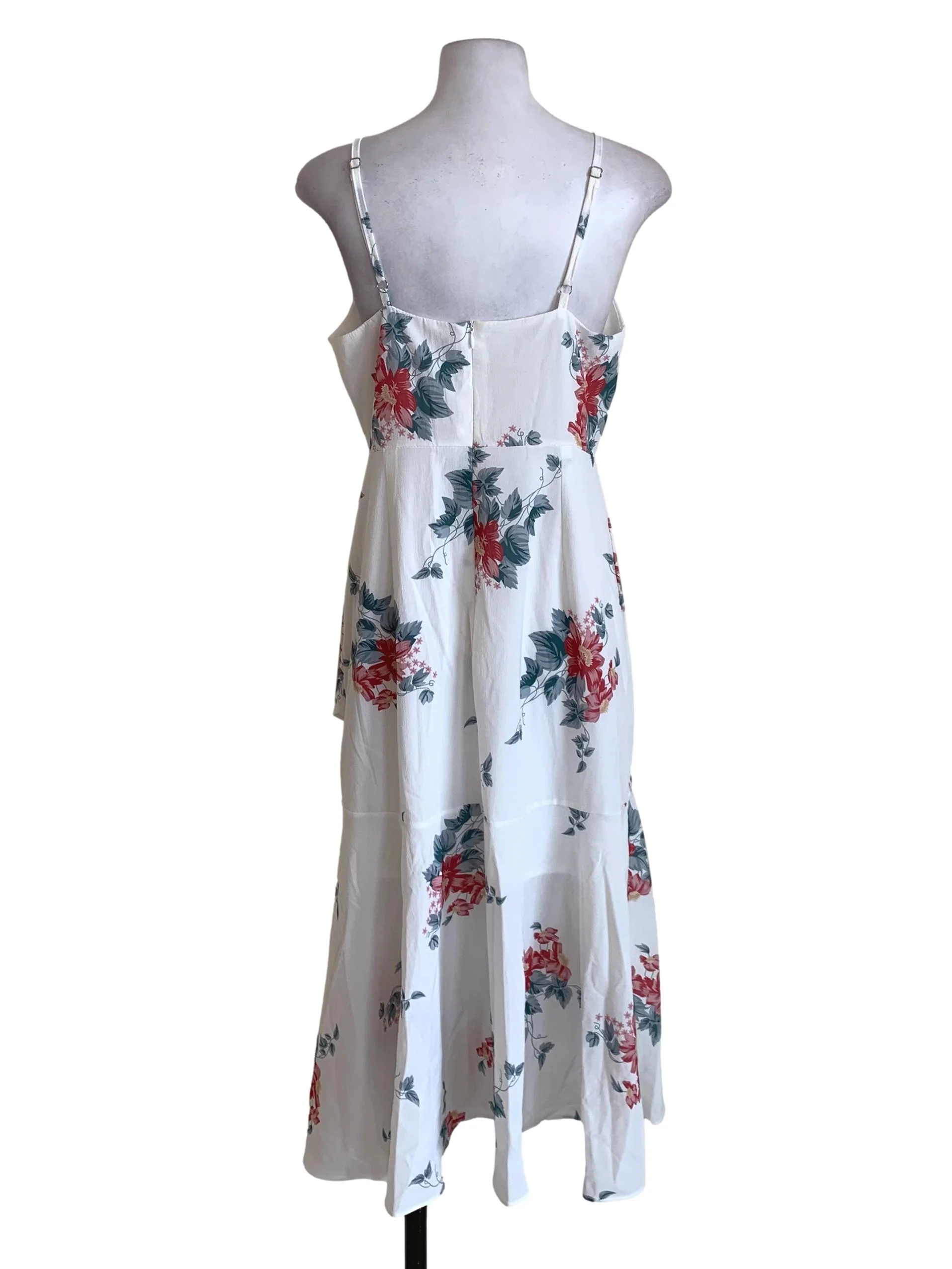 White Floral A-Line Dress - Image 2