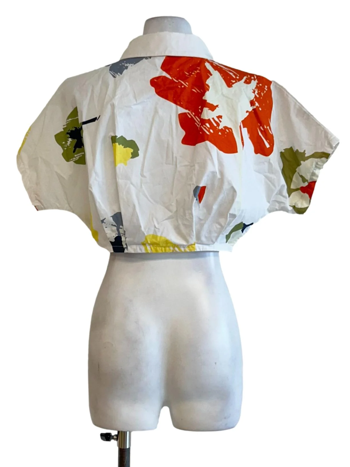 White Floral Cropped Top OSN - Image 2