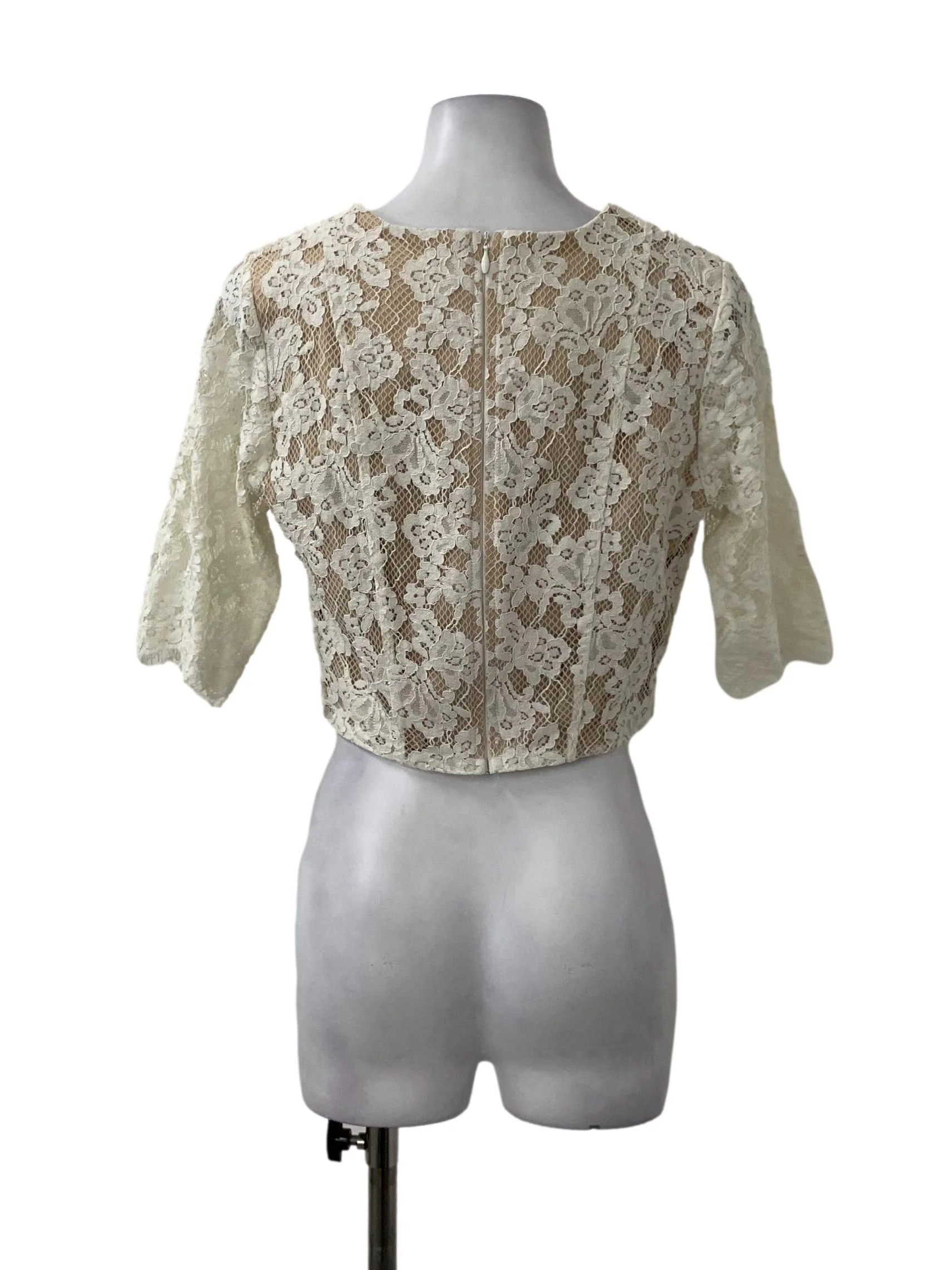 White Floral Lace Top - Image 2