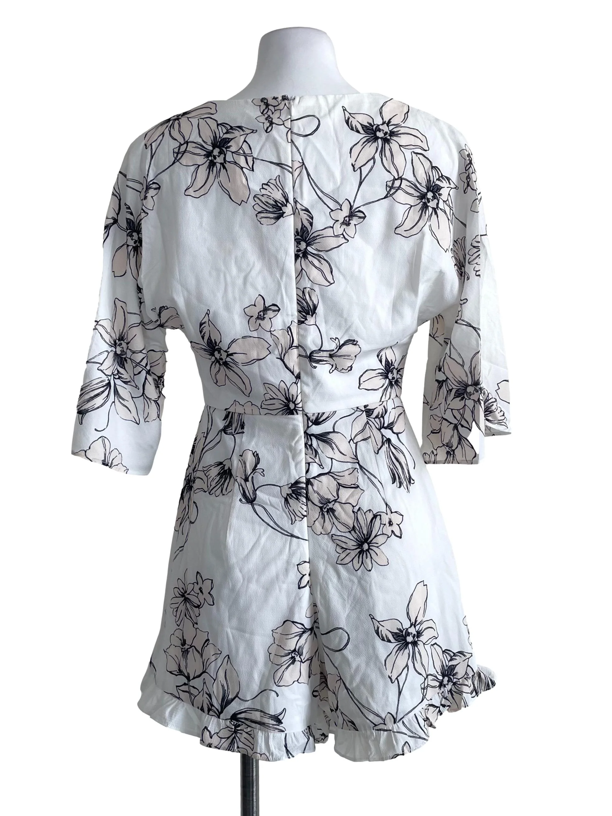 White Floral Romper - Image 2