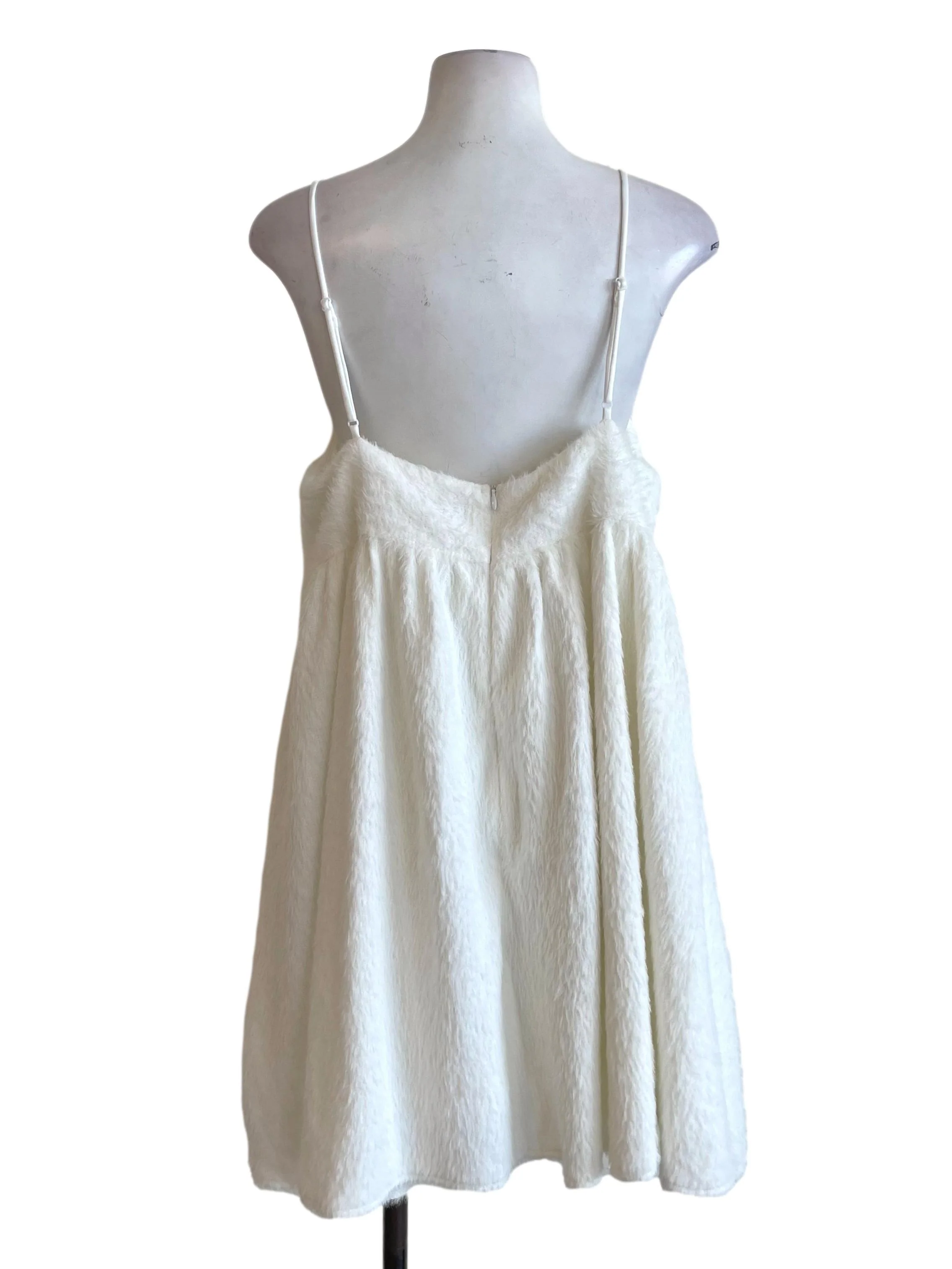 White Fluff Babydoll Dress - Image 2