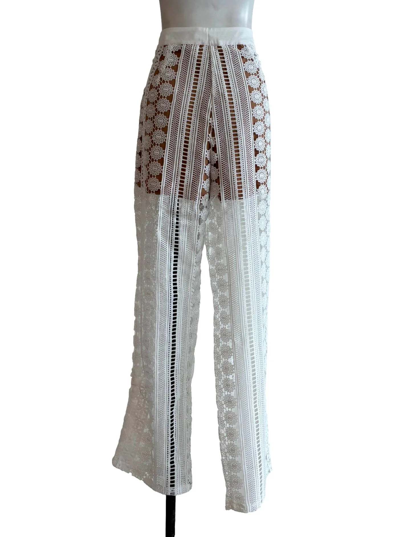 White Lace Pants - Image 2
