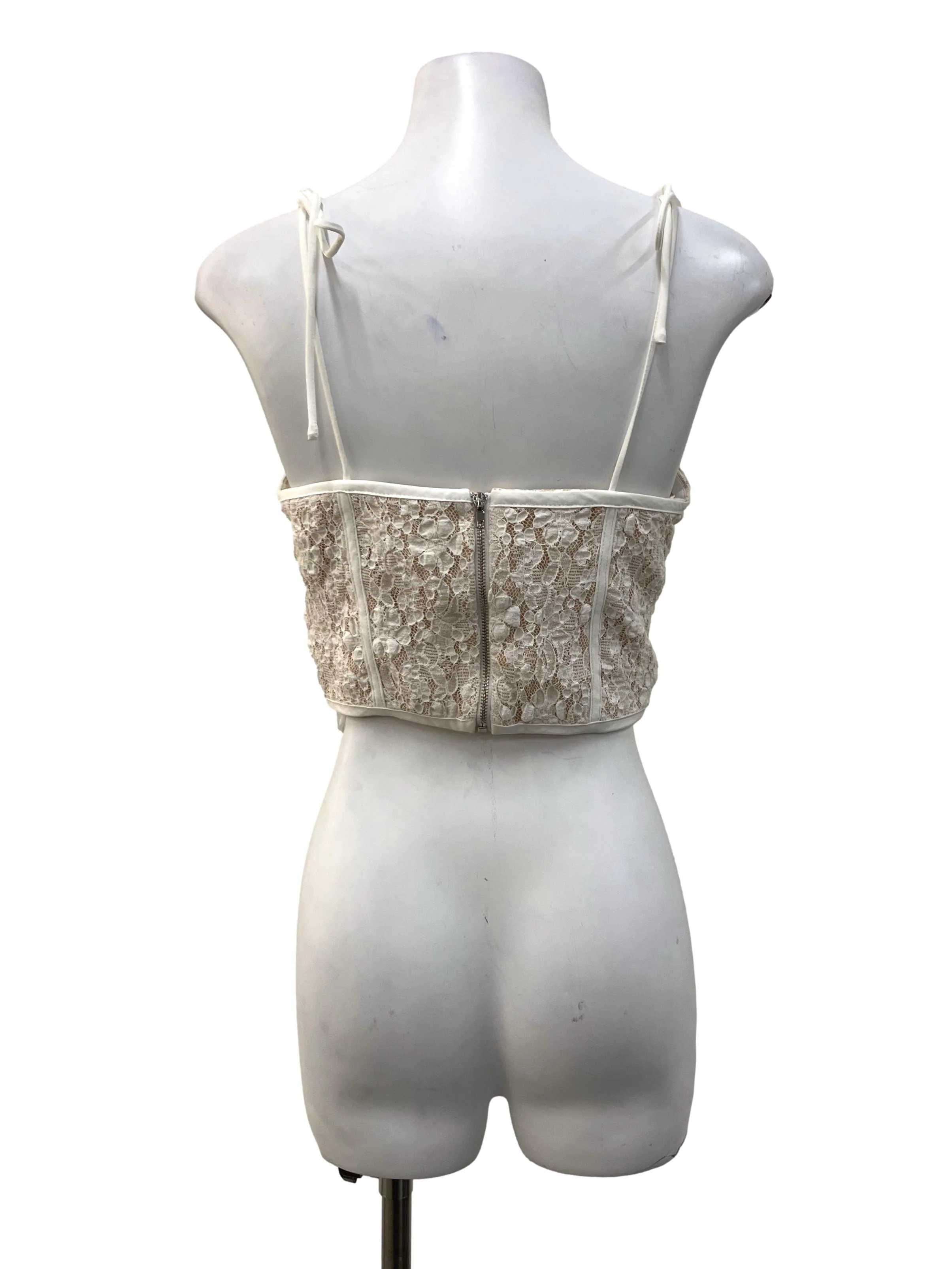 White Laced Bustier Top - Image 2