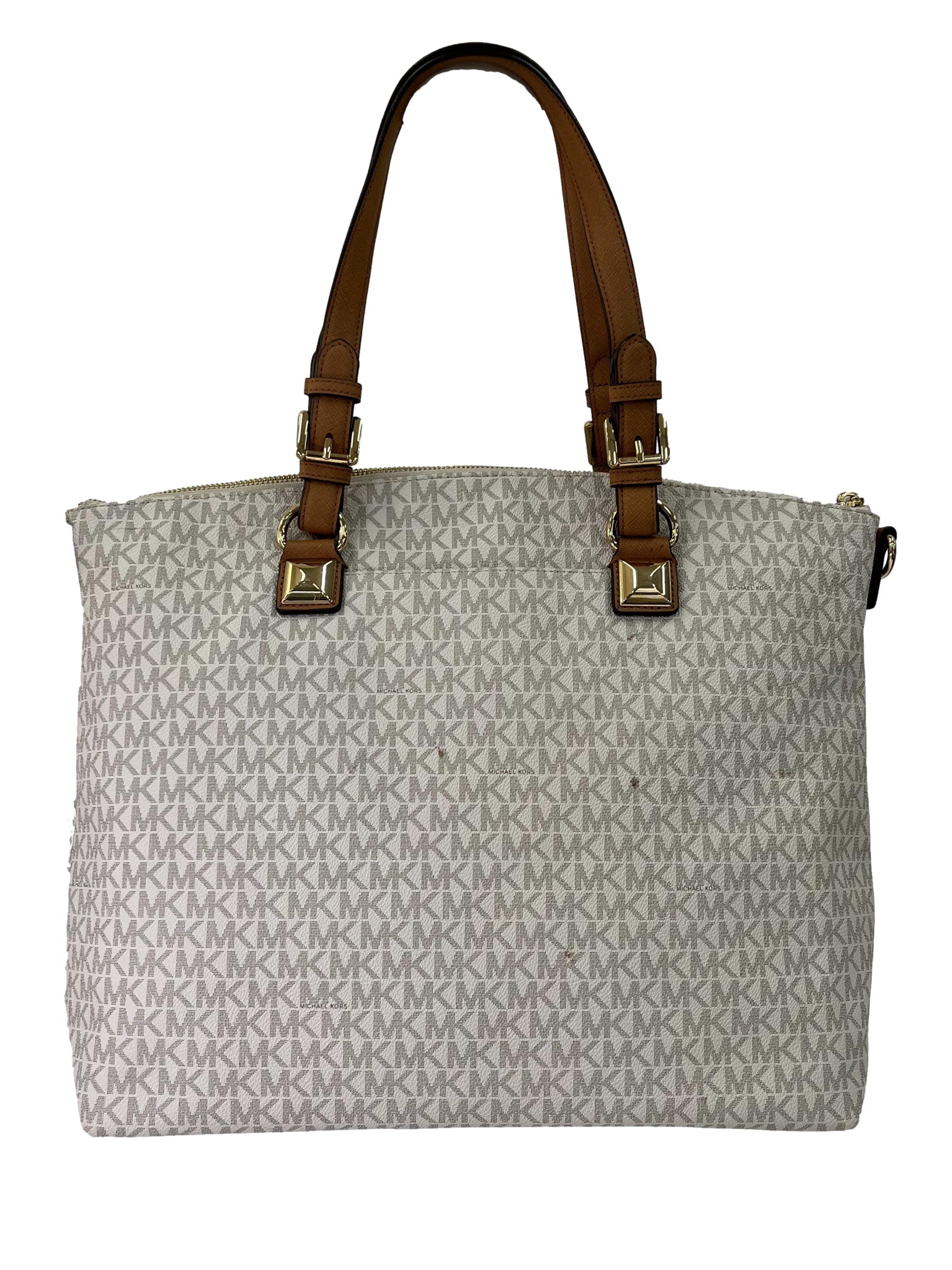 White Leather Karla Tote Bag CSN - Image 3