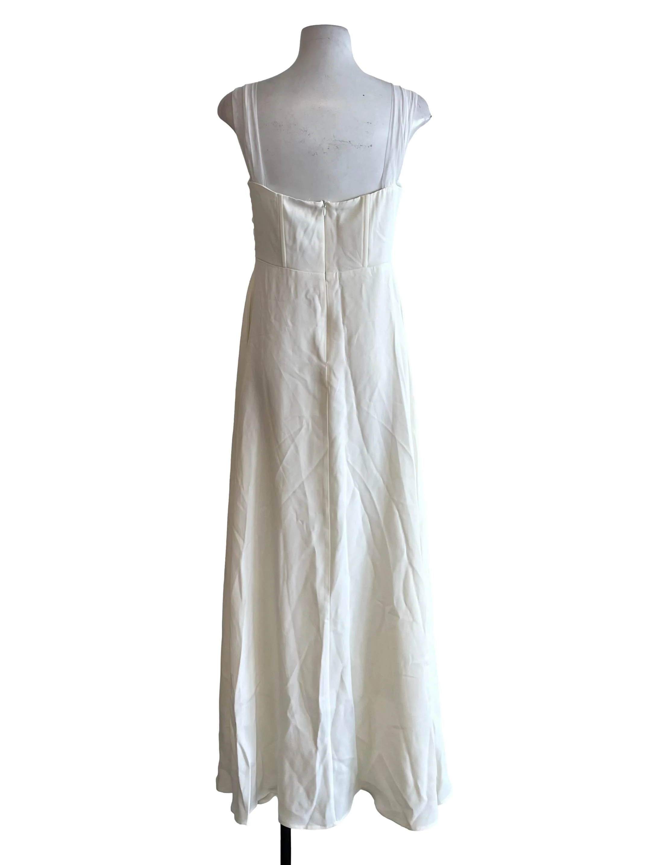 White Mesh Empire Dress - Image 2