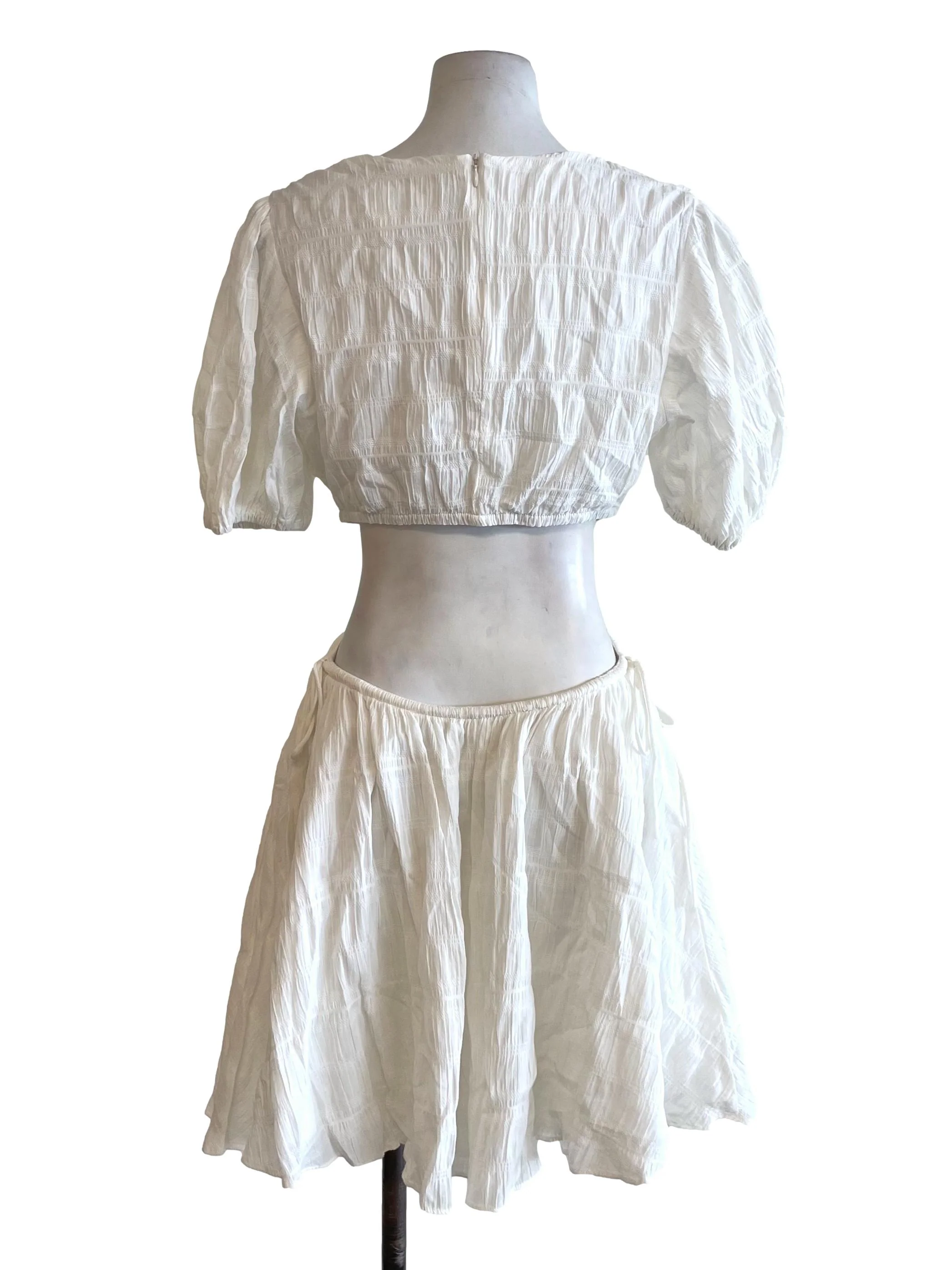 White Open Waist Petite Dress - Image 2