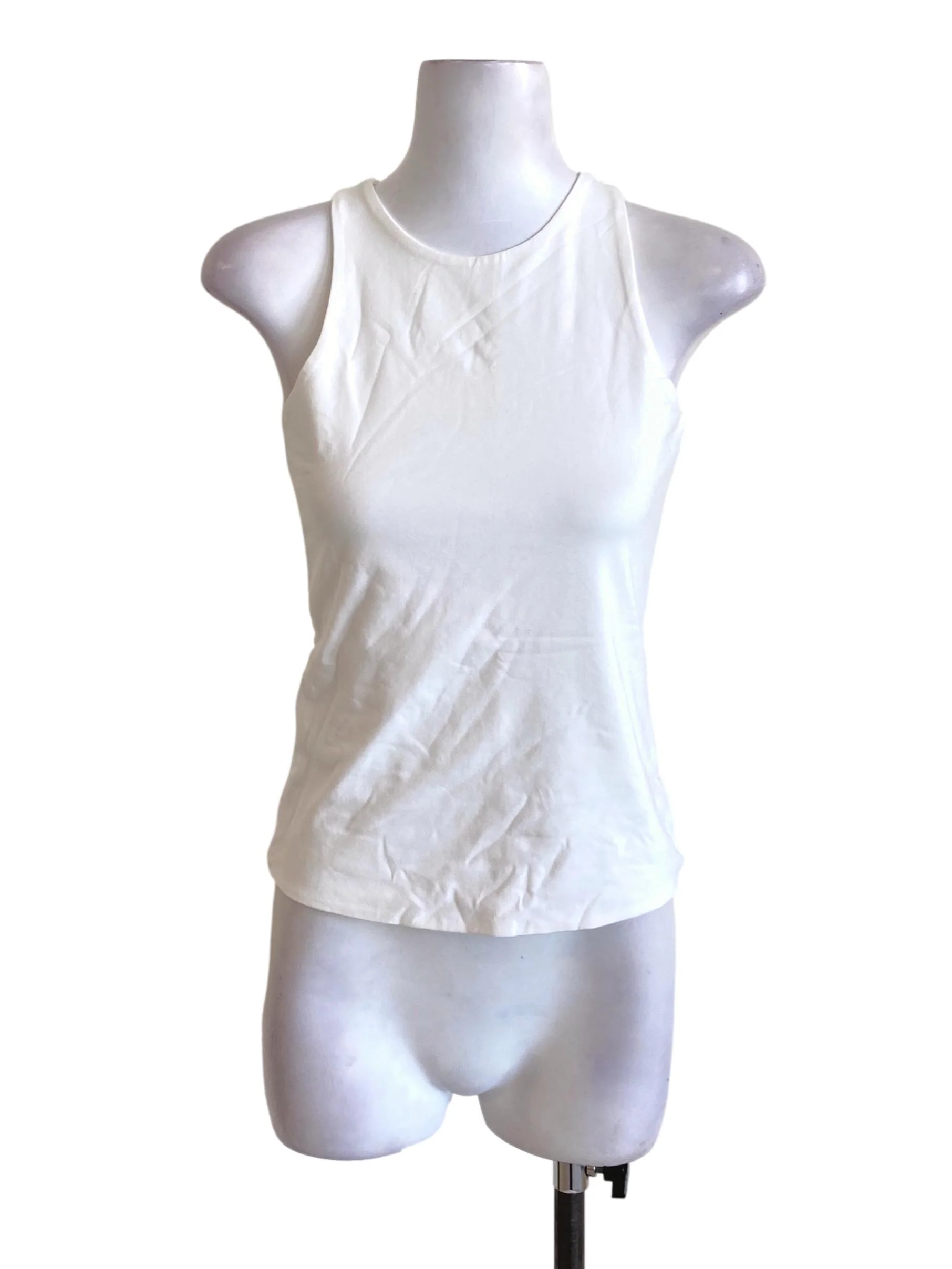 White Plain Fitted Tank Top LB
