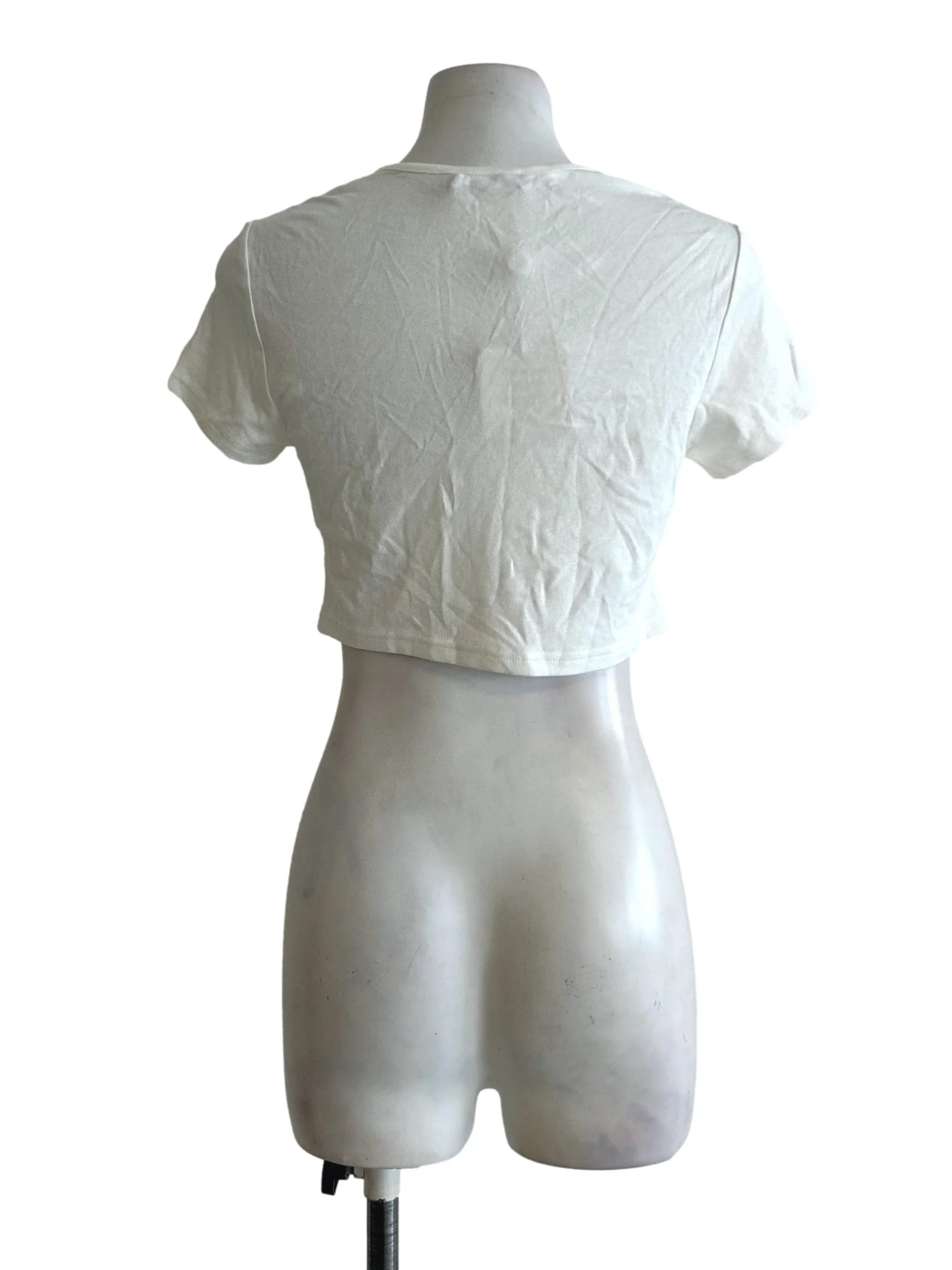 White Queen Anne Neckline Top - Image 2