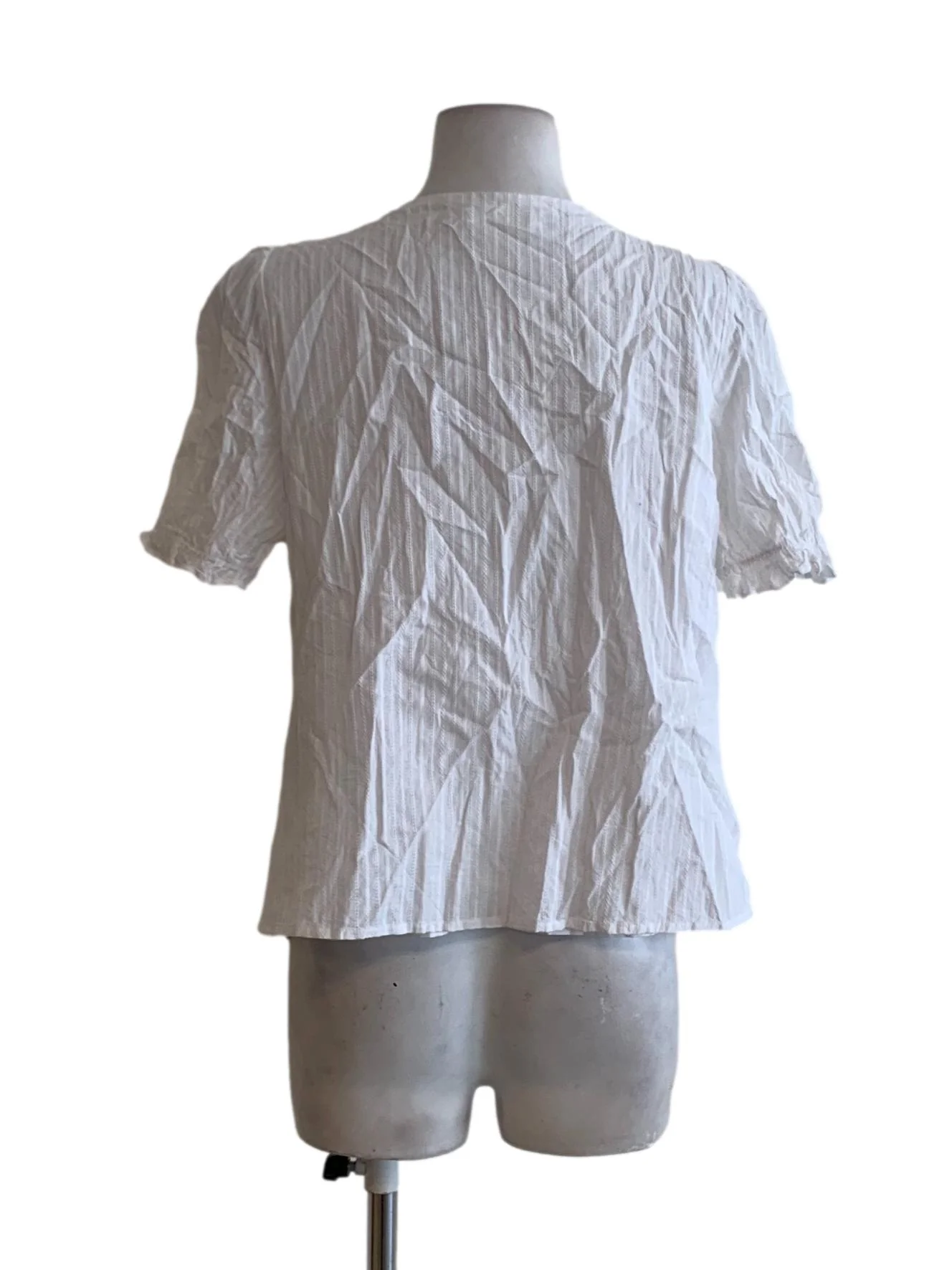 White Scoop Neckline Blouse - Image 2