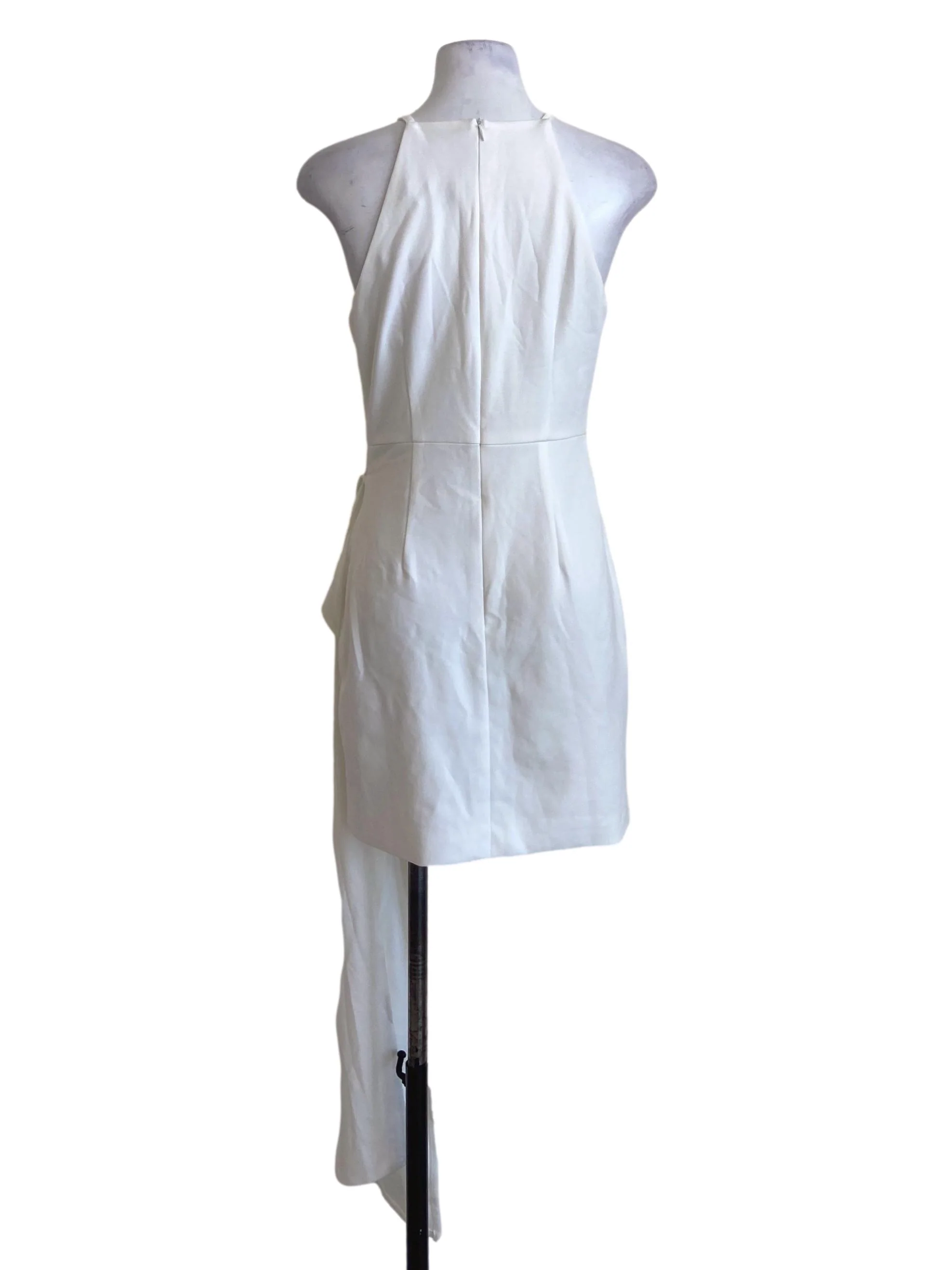 White Sleeveless Halter Neck Dress - Image 2