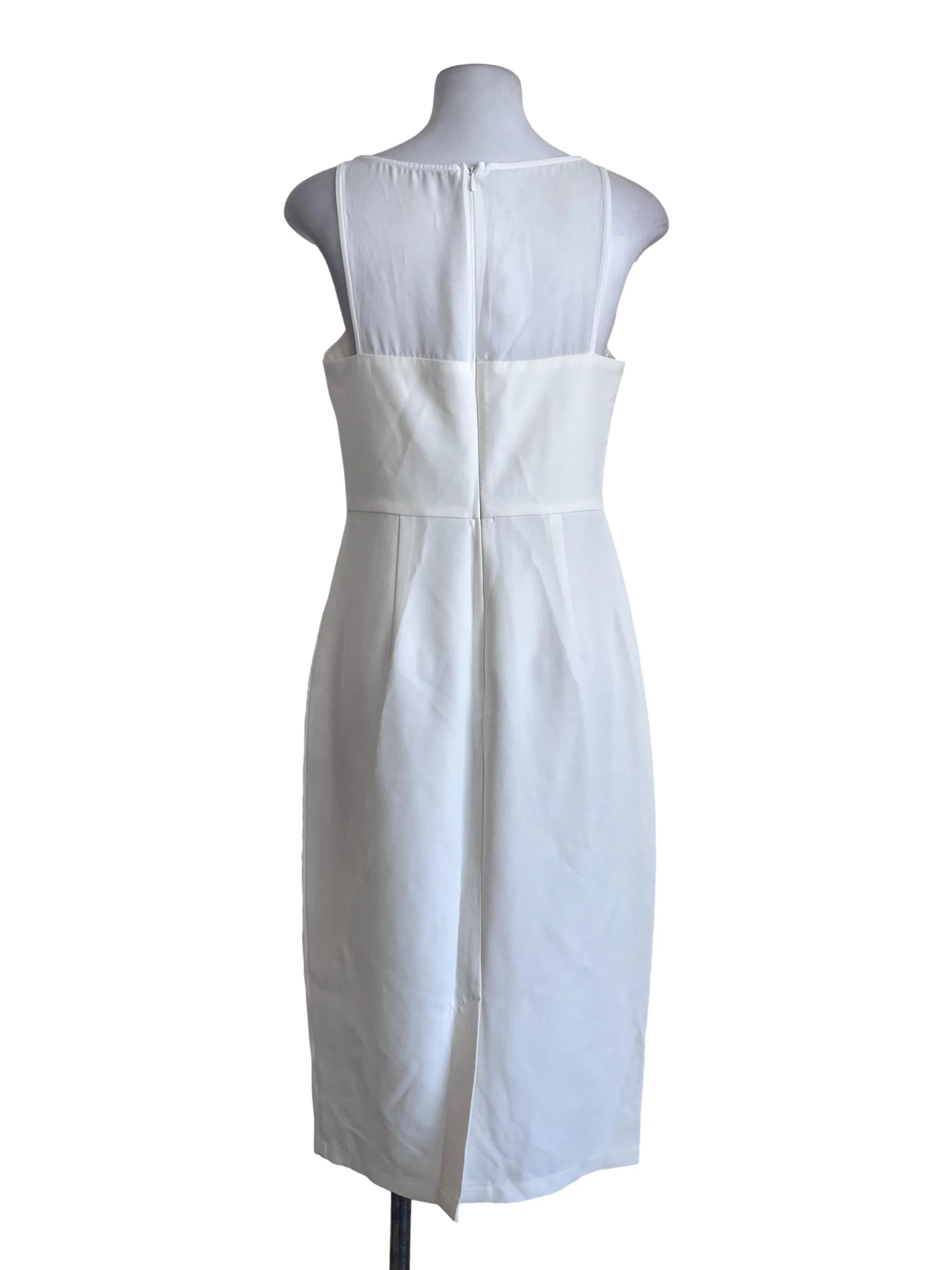 White Sleeveless Pegged Dress LB - Image 2
