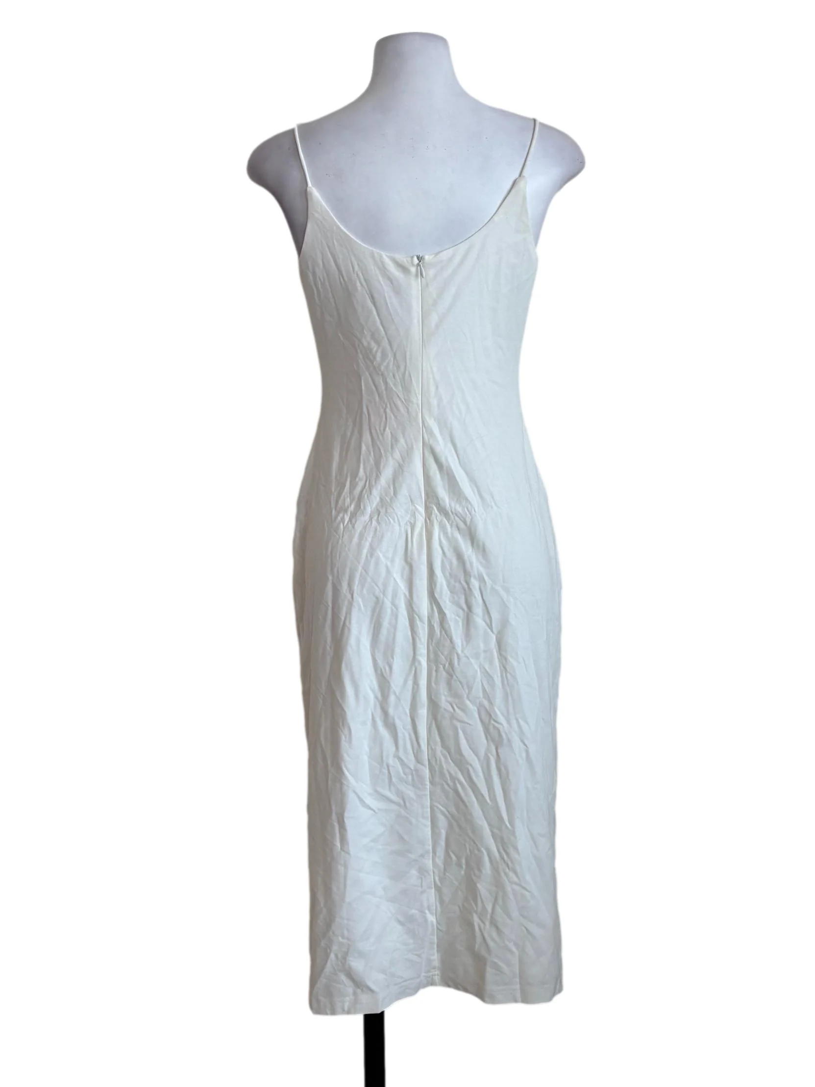 White Slit Slip Dress - Image 2