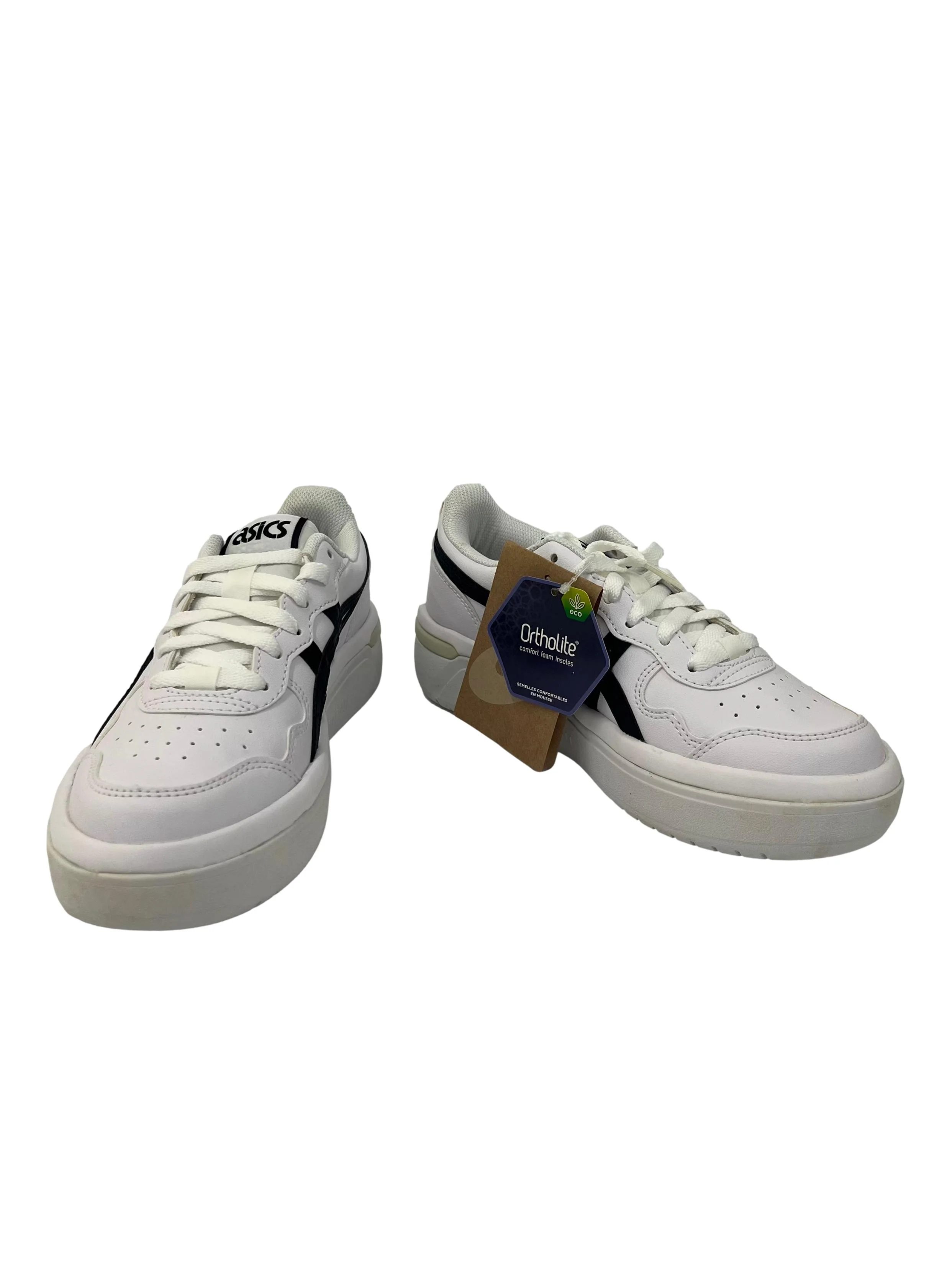 White Sneakers With Black Details