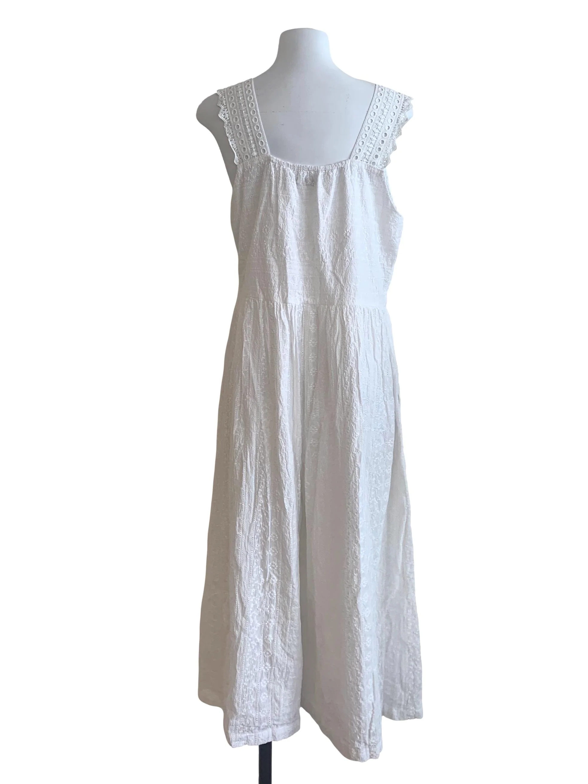 White Square Neck Jumpsuit - Image 2