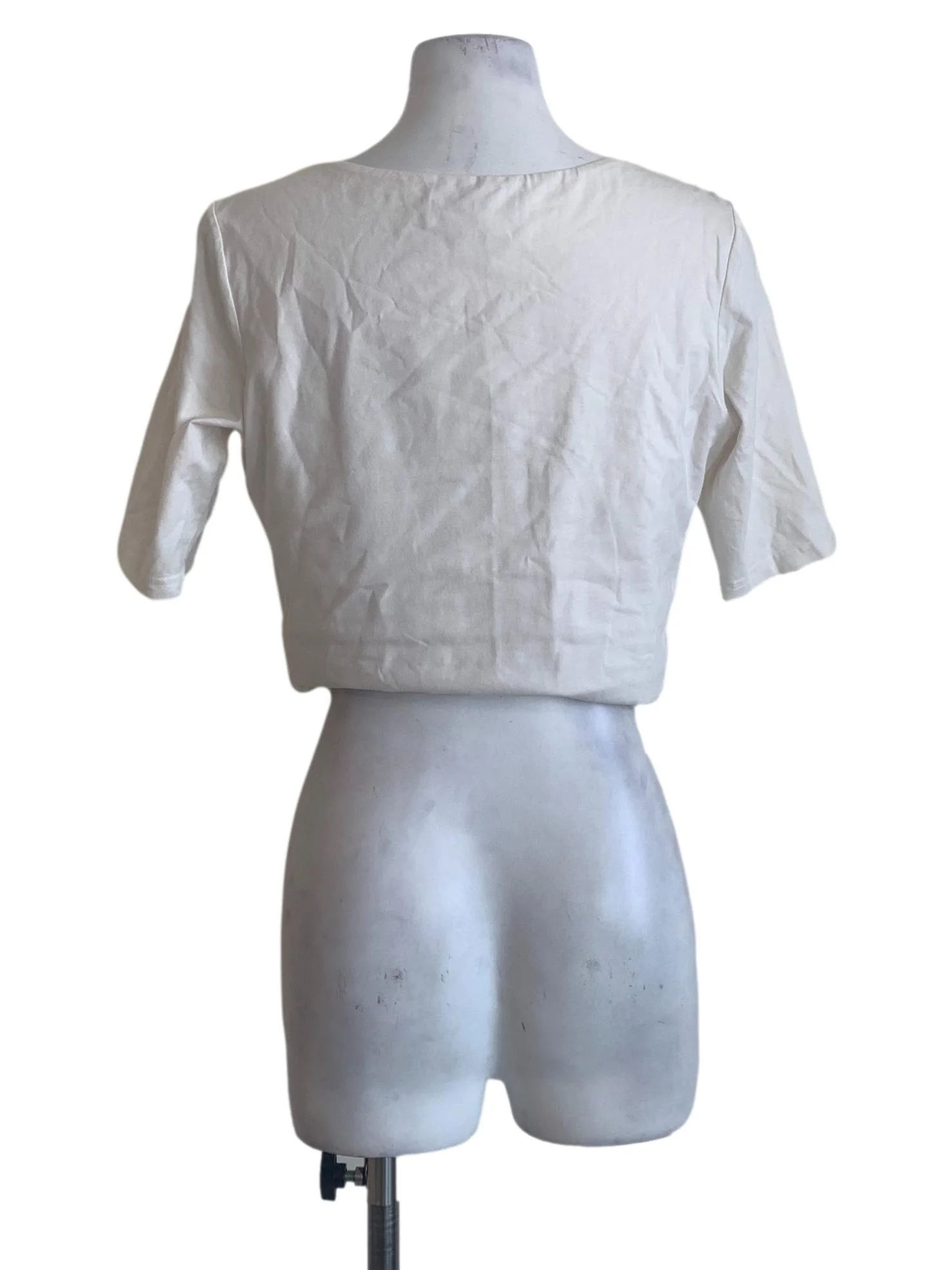 White Square Neck Top - Image 2
