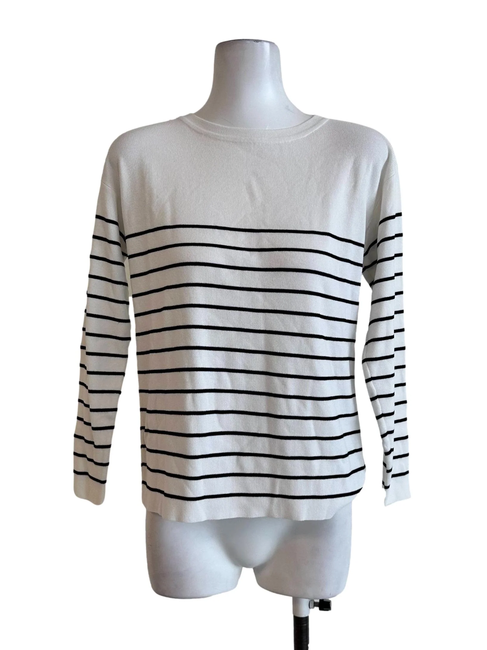 White Stripes Pattern Top