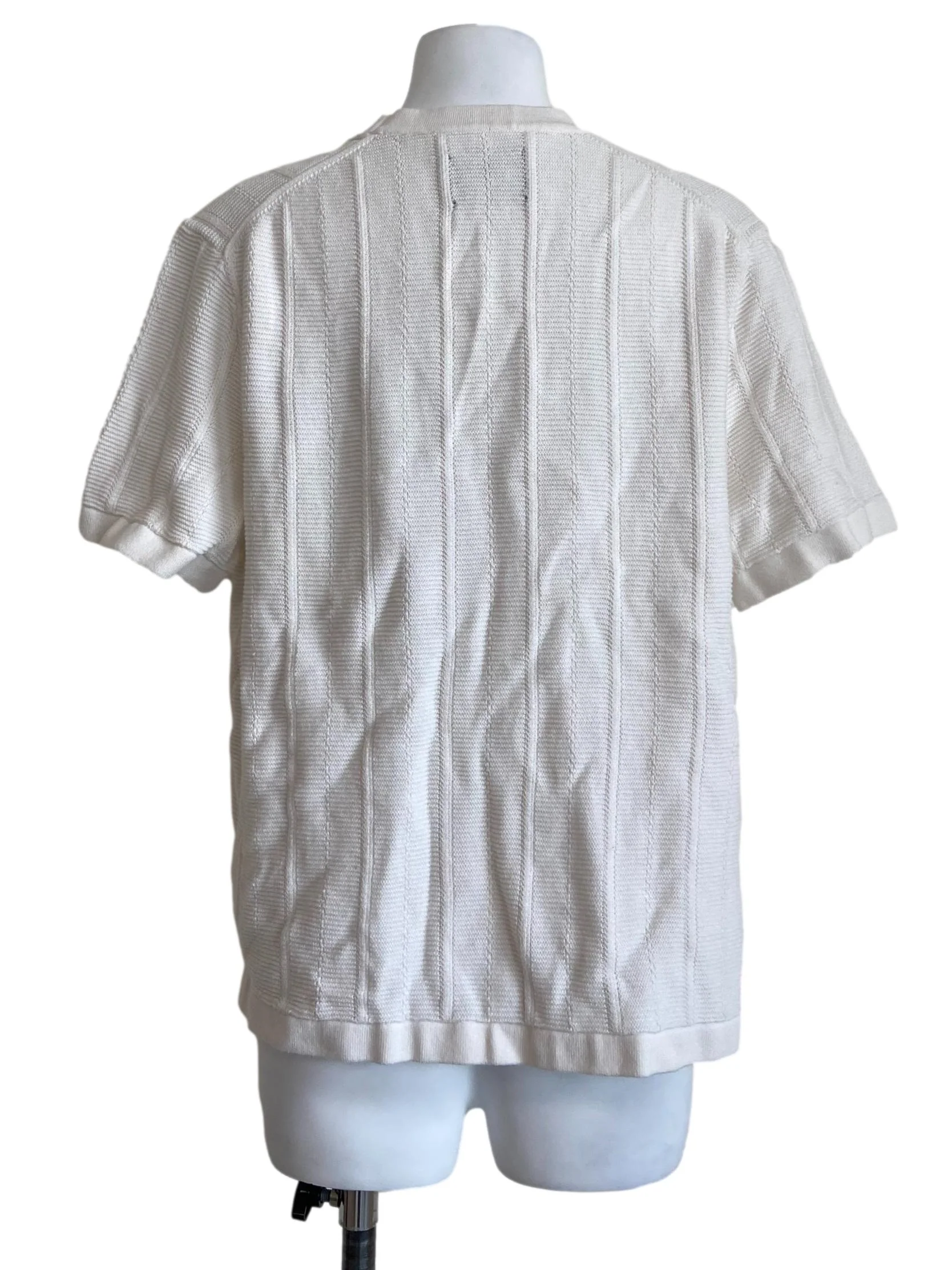White Twill Knit Top - Image 2