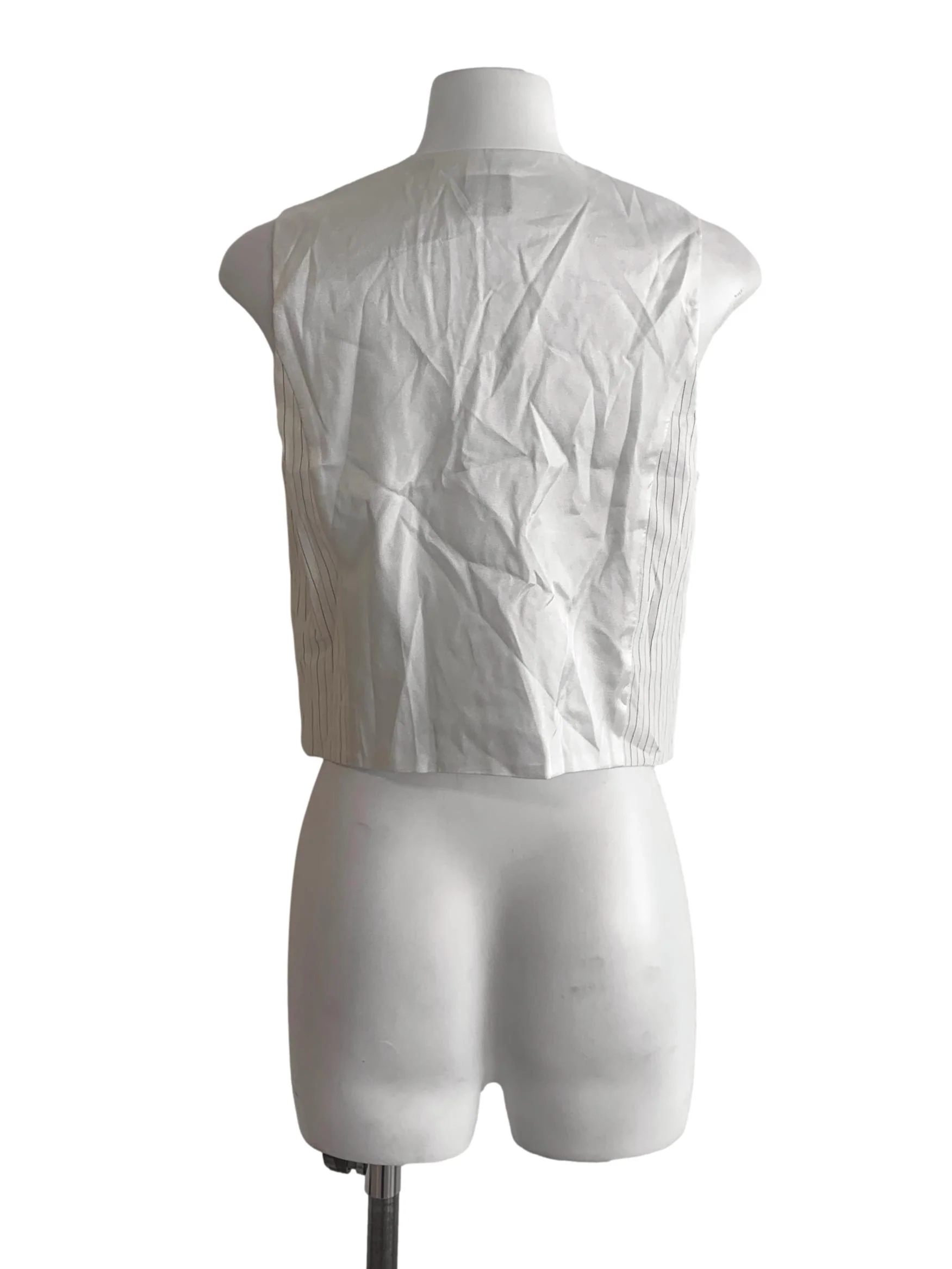 White V Neck Vest - Image 2
