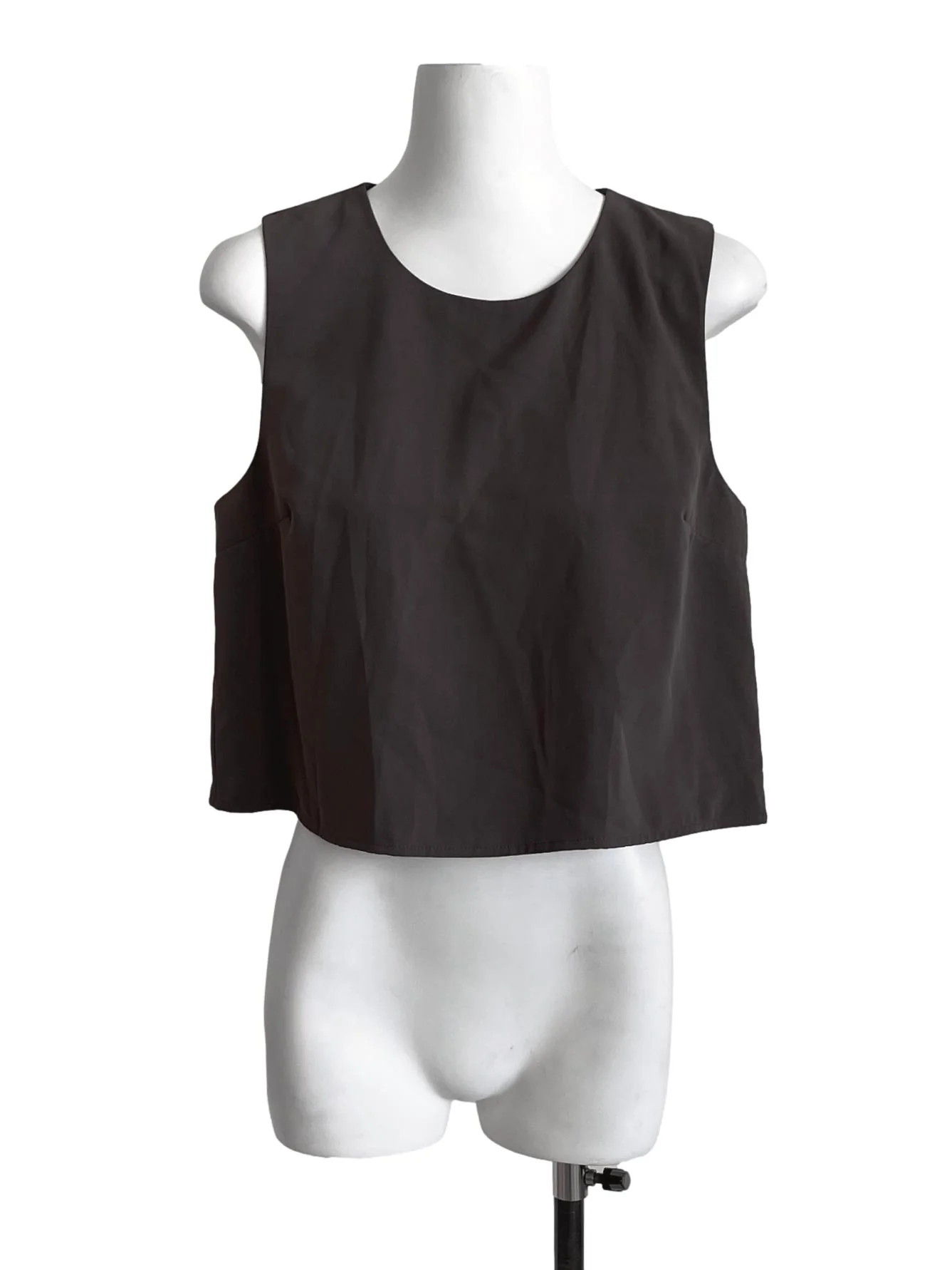 Wood Brown Basic Loose Top
