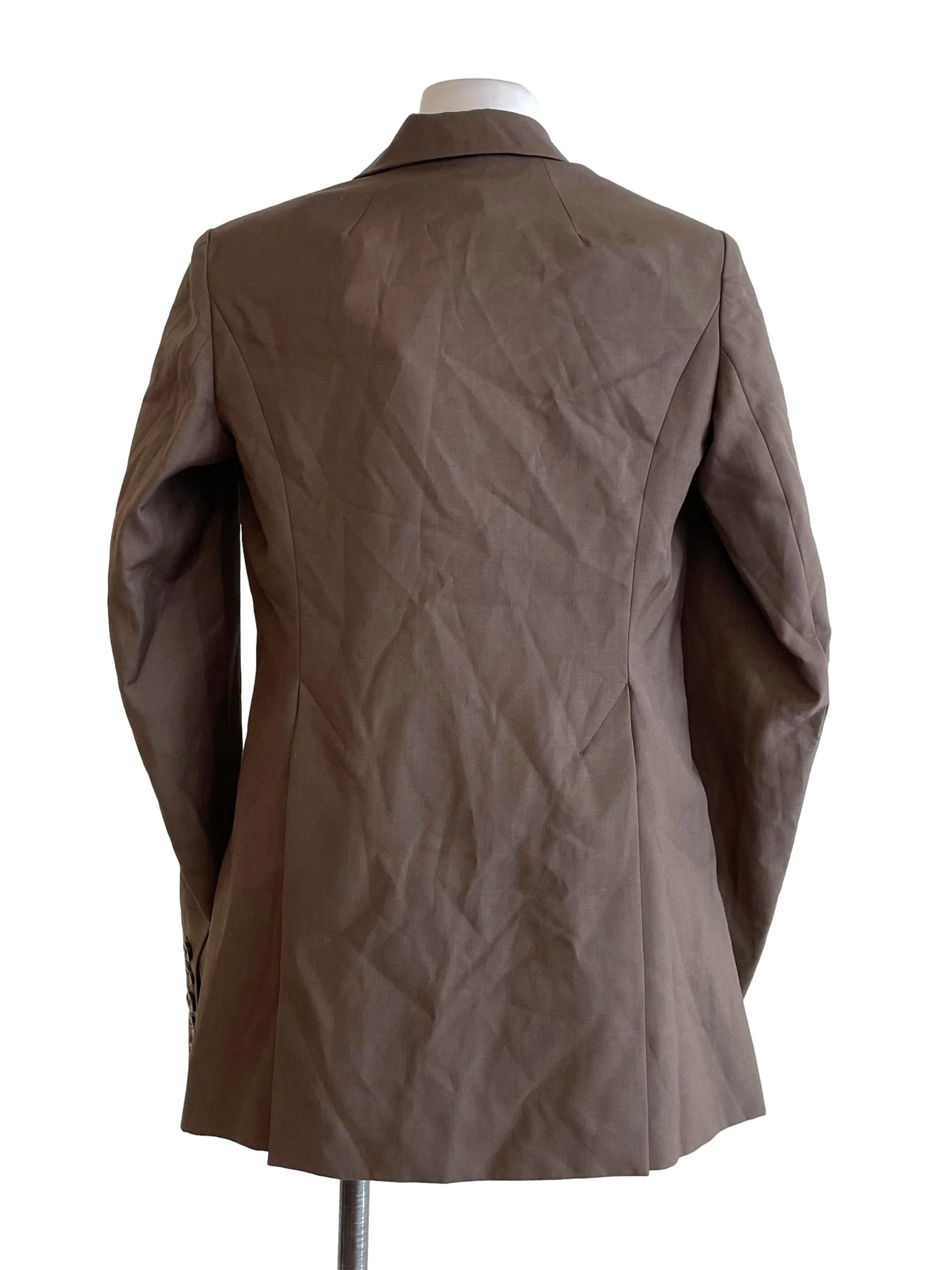 Wood Side Slits Blazer - Image 2