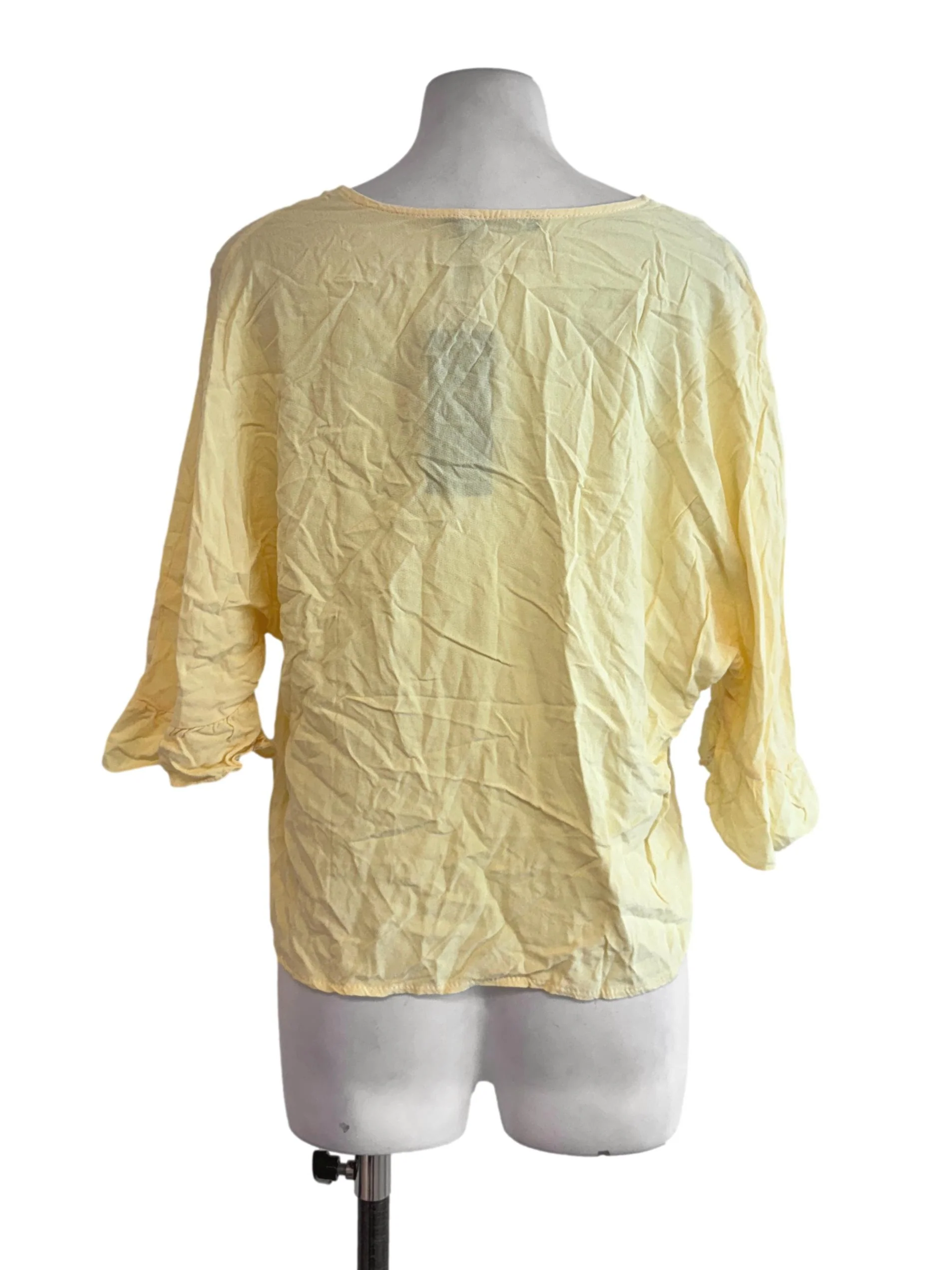 Yellow Buttoned Plain Top - Image 2