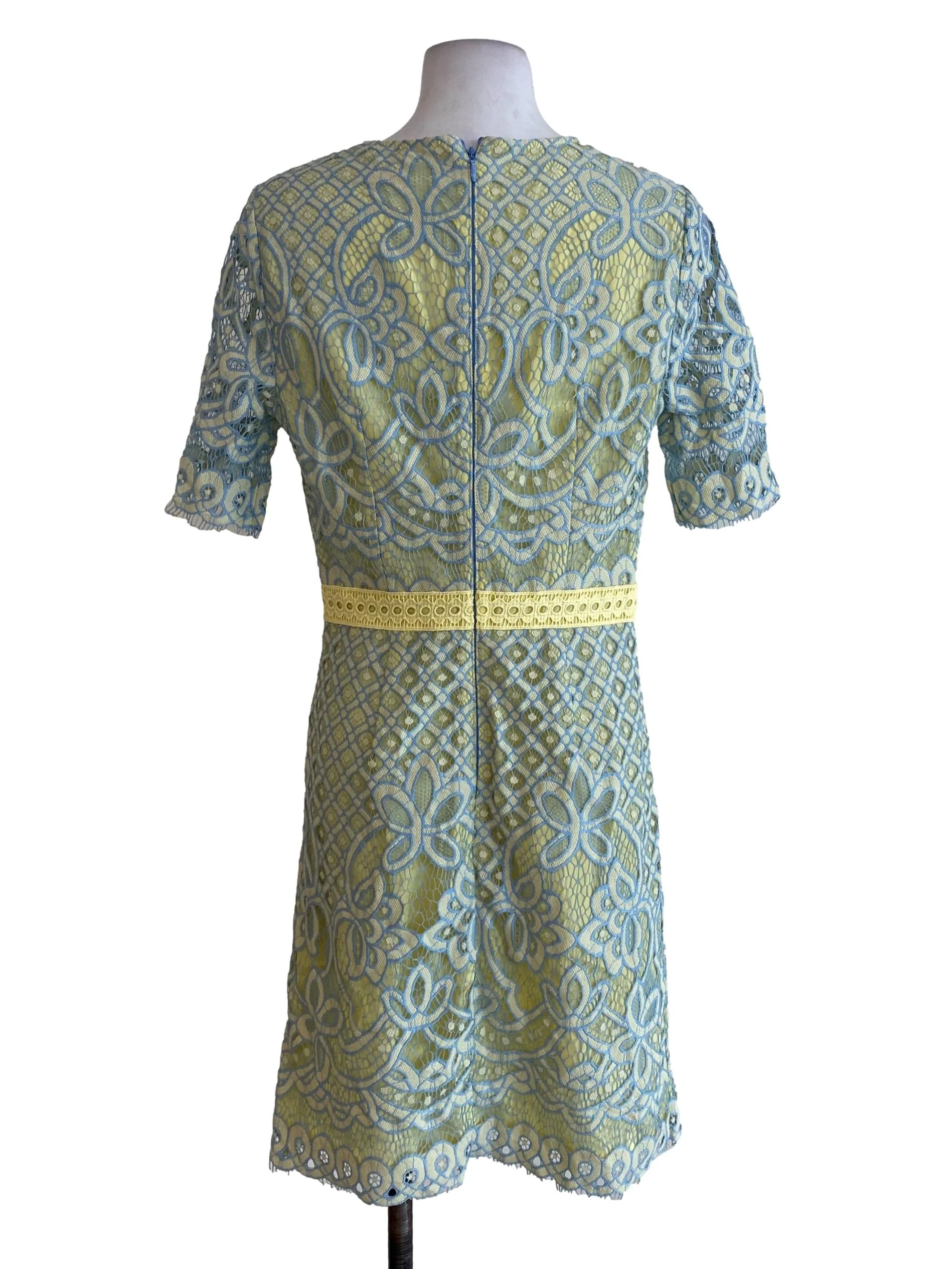 Yellow Floral Laced Dress - Image 2