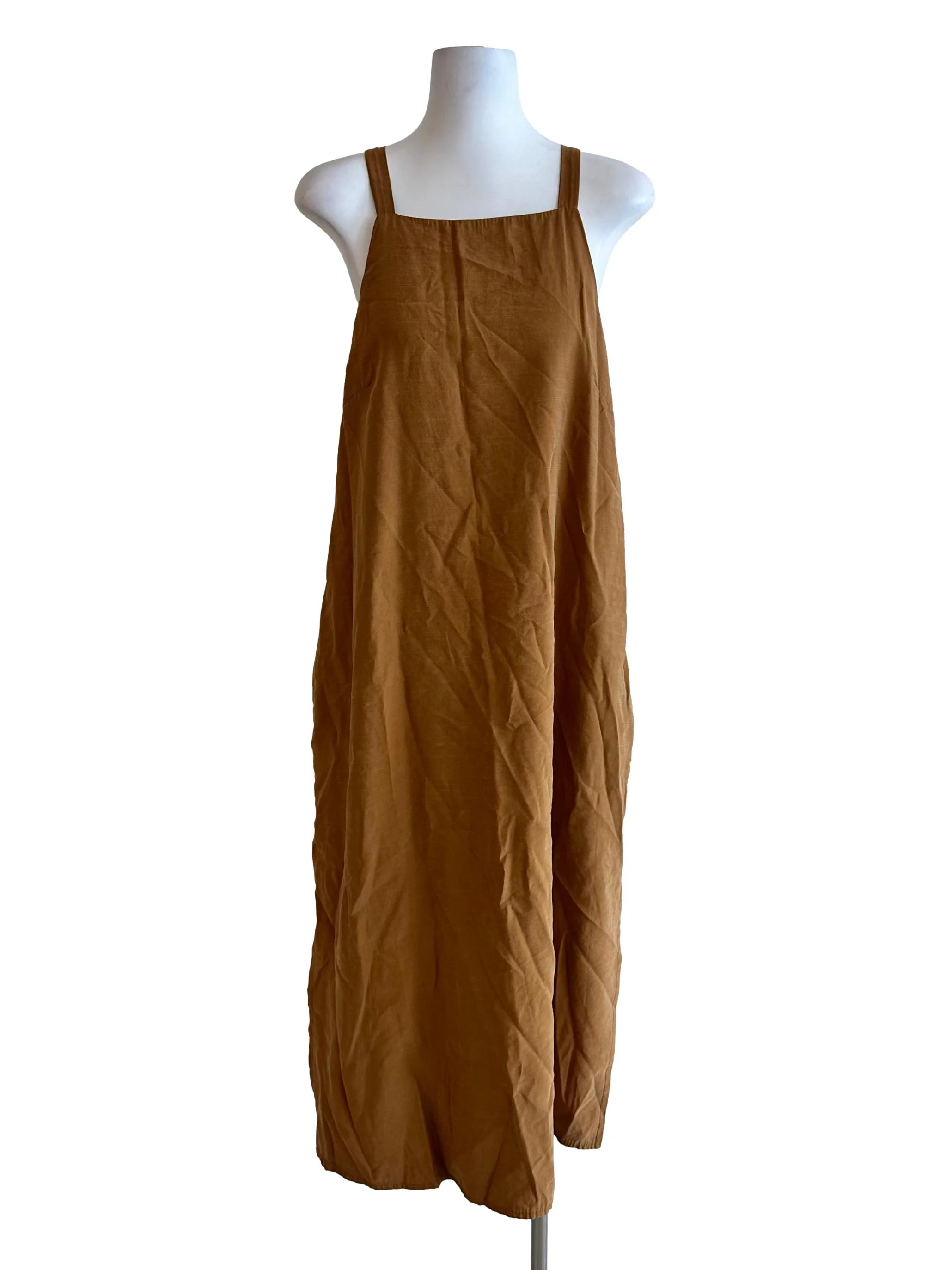 Yellow Mustard Sleeveless Midi Dress TEM