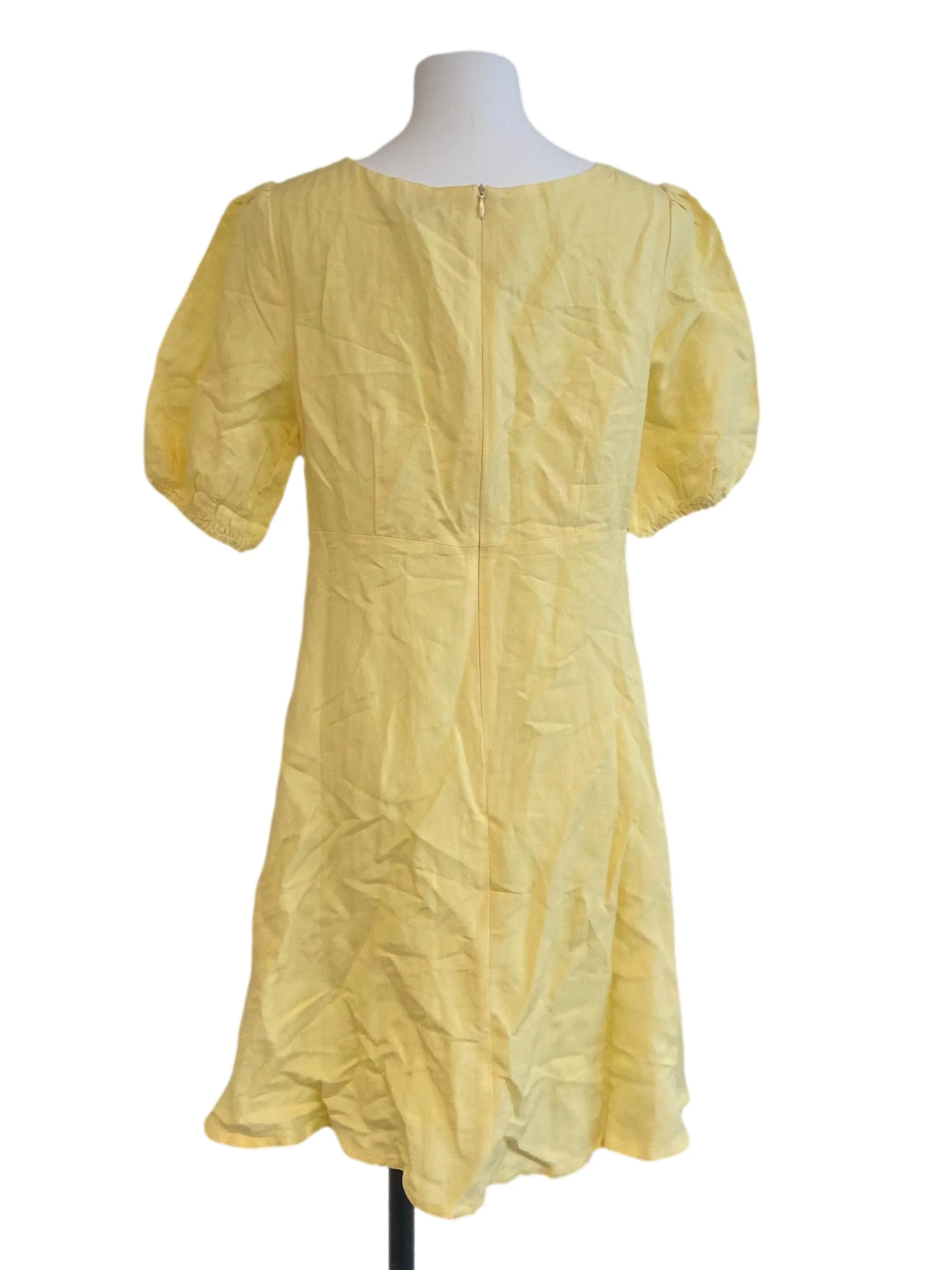 Yellow V-Neck Dress - Image 2